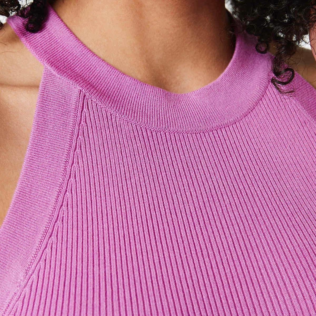 5 Sleeveless True Knit Halter Neck Top Pink, 5 of 5