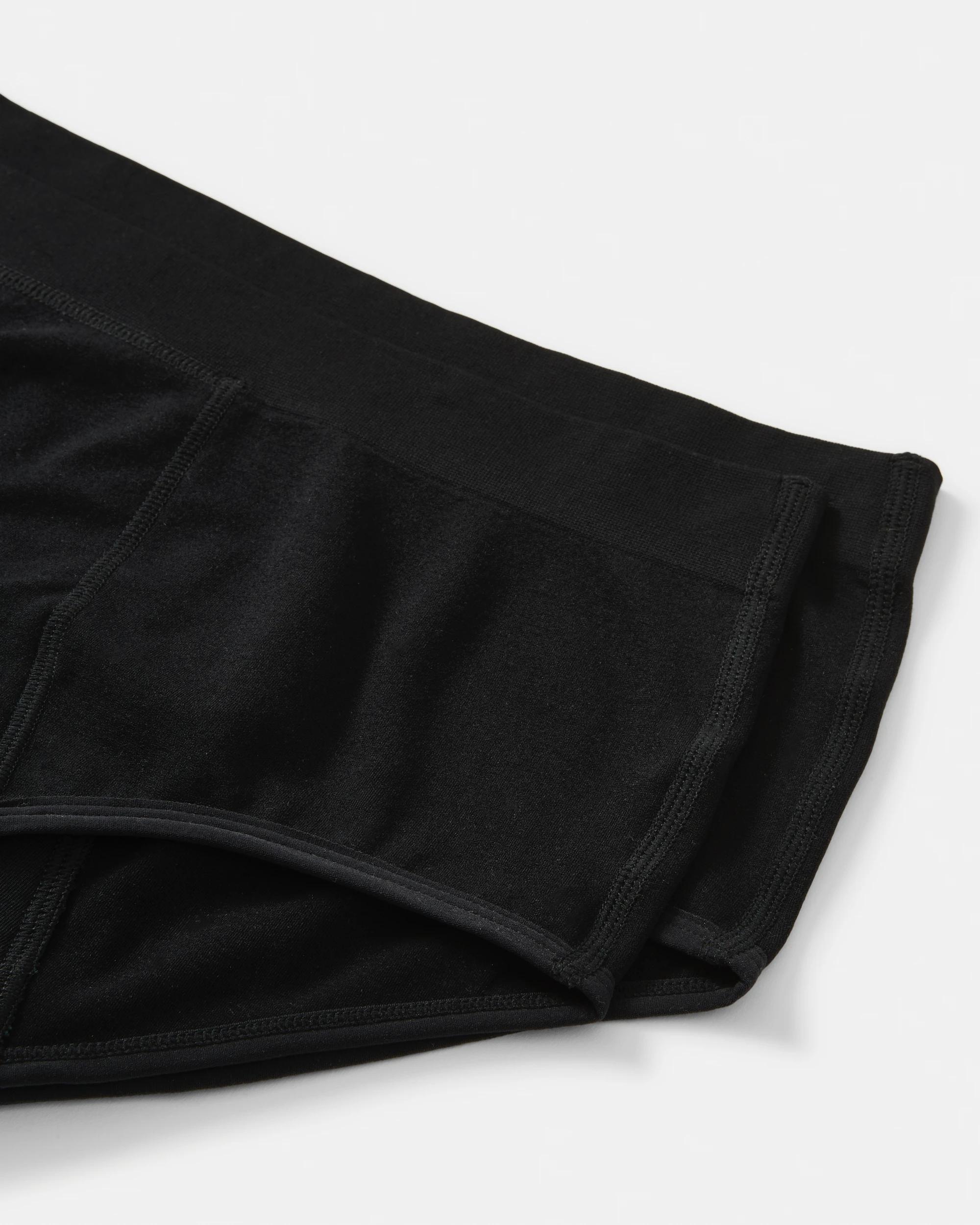 6 2 Pack Smoothing Boyleg Period Briefs - Moderate and Heavy Flow Black, 6 of 6