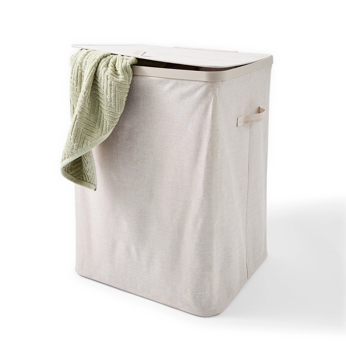 5 Dual Section Laundry Hamper - Beige, 5 of 10