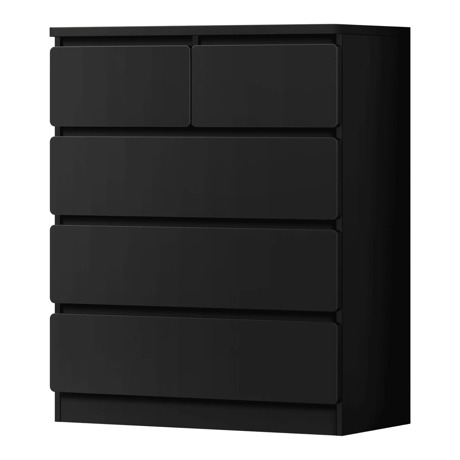 1 Alfordson 5 Chest of Drawers Minimalist Storage Cabinet Dresser - Black, 1 of 10