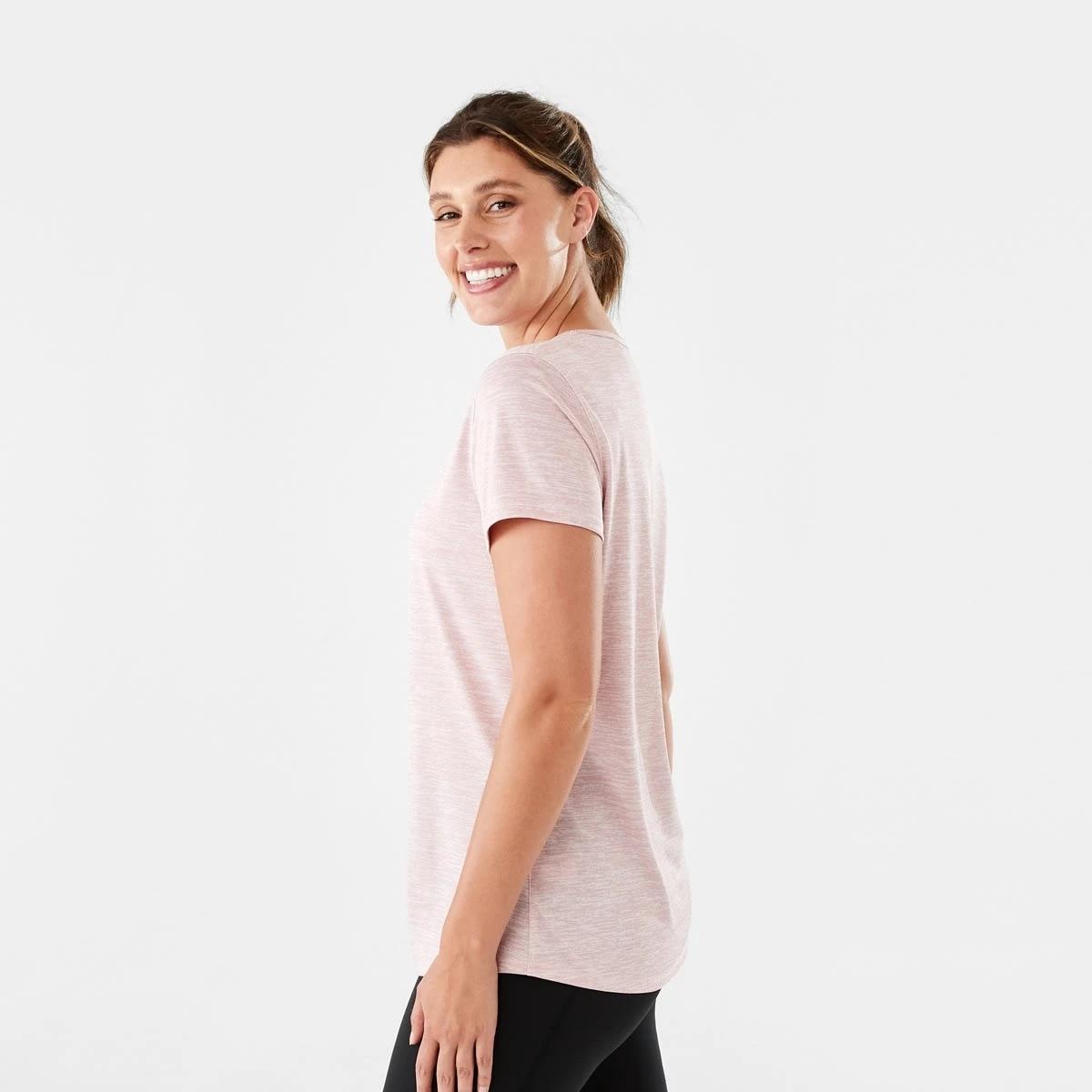 2 Active Womens Short Sleeve Core V-Neck T-shirt Qurtz Pink, 2 of 6