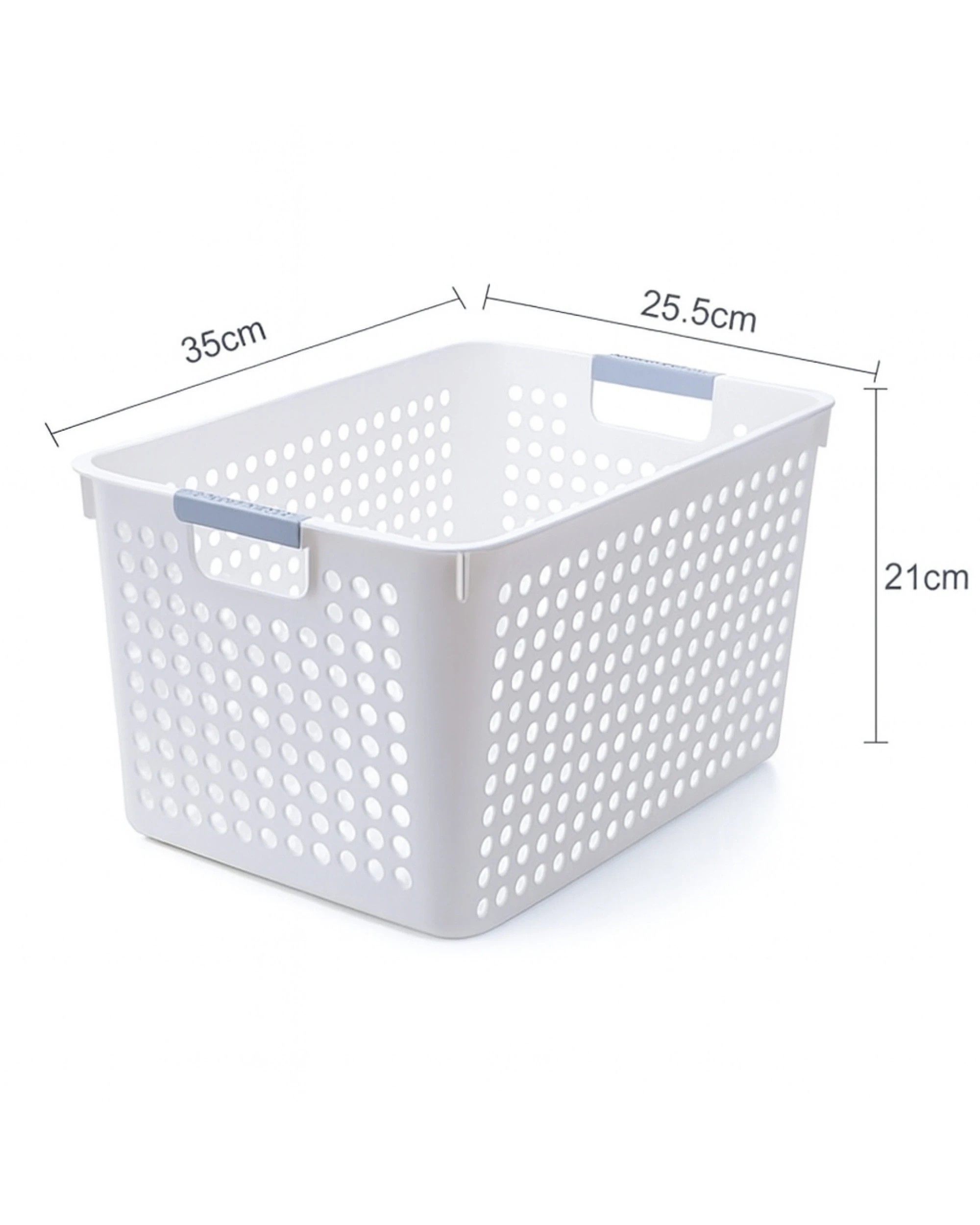 3 BR Home Premium Plastic Storage Baskets with Grip Handles - 16 Pack, 3 of 4