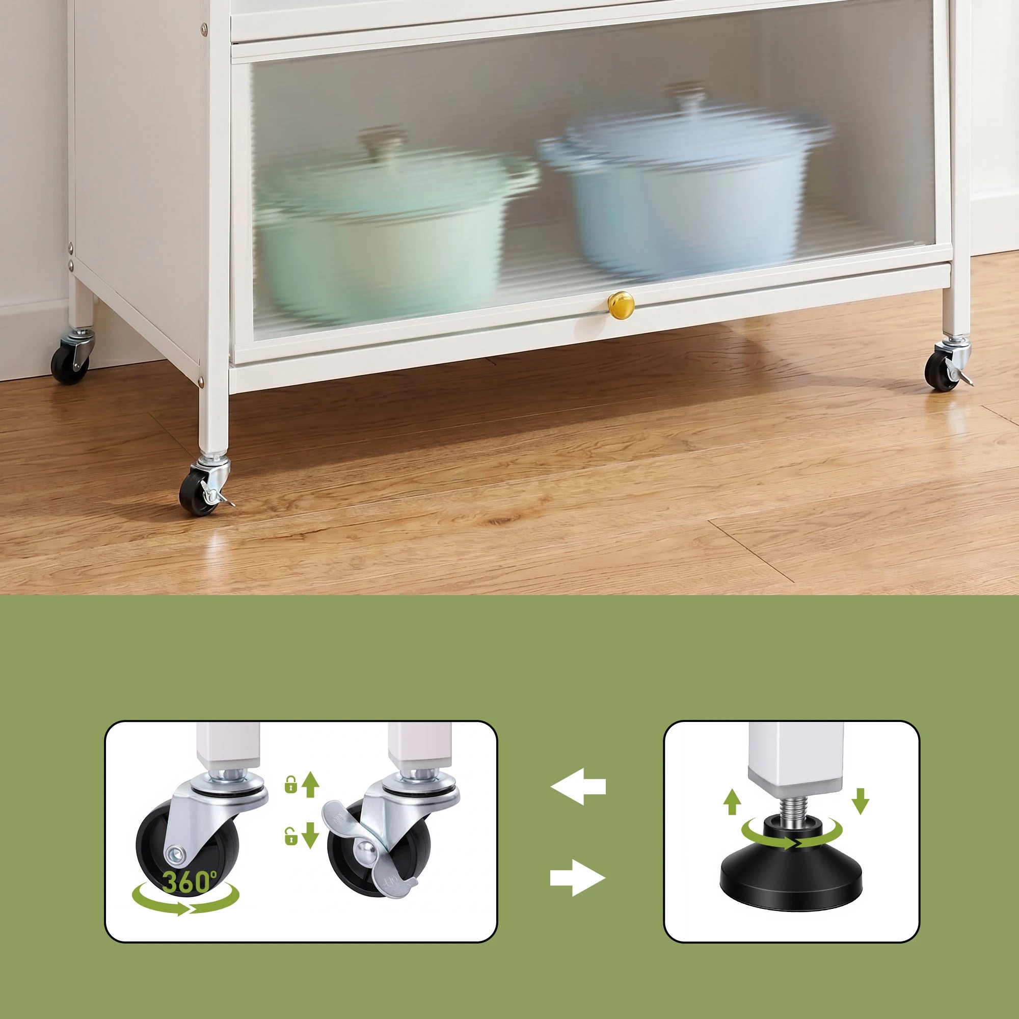 8 Artiss 80CMX164CM Kitchen Cabinet Storage Shelves Pegboard Pantry Cupboard Buffet Sideboard Flip Doors - White, 8 of 10