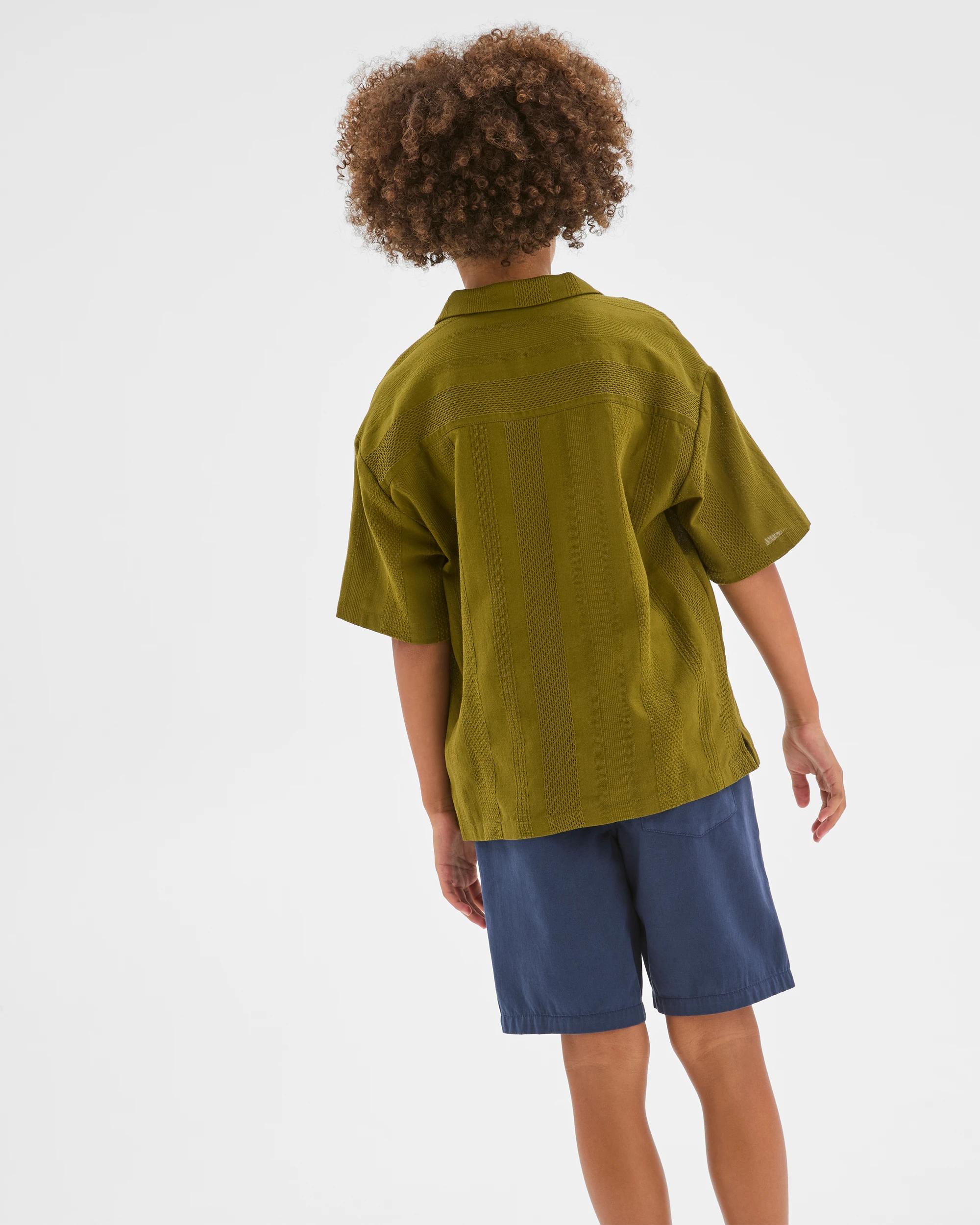 4 Target Kids Australian Cotton Textured Short Sleeve Shirt GREEN, 4 of 7
