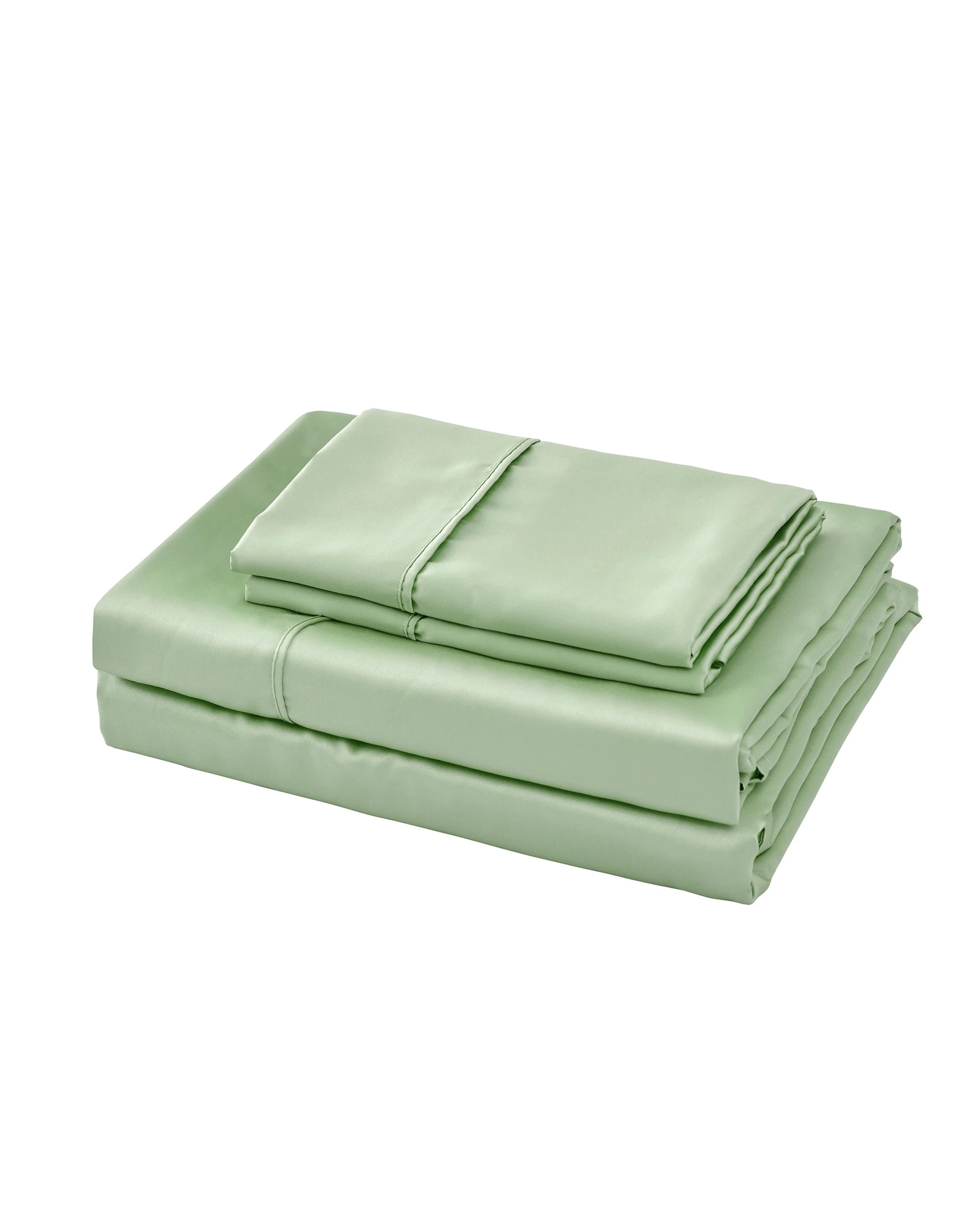 8 Dreamaker Matte Satin Sheet Set - Queen Bed - Sage, 8 of 8
