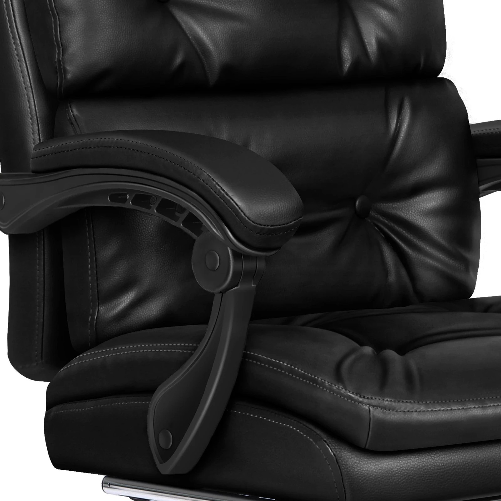 5 Alfordson Office Chair Executive Computer PU Leather Seat Work Recliner Gaming - Black, 5 of 10