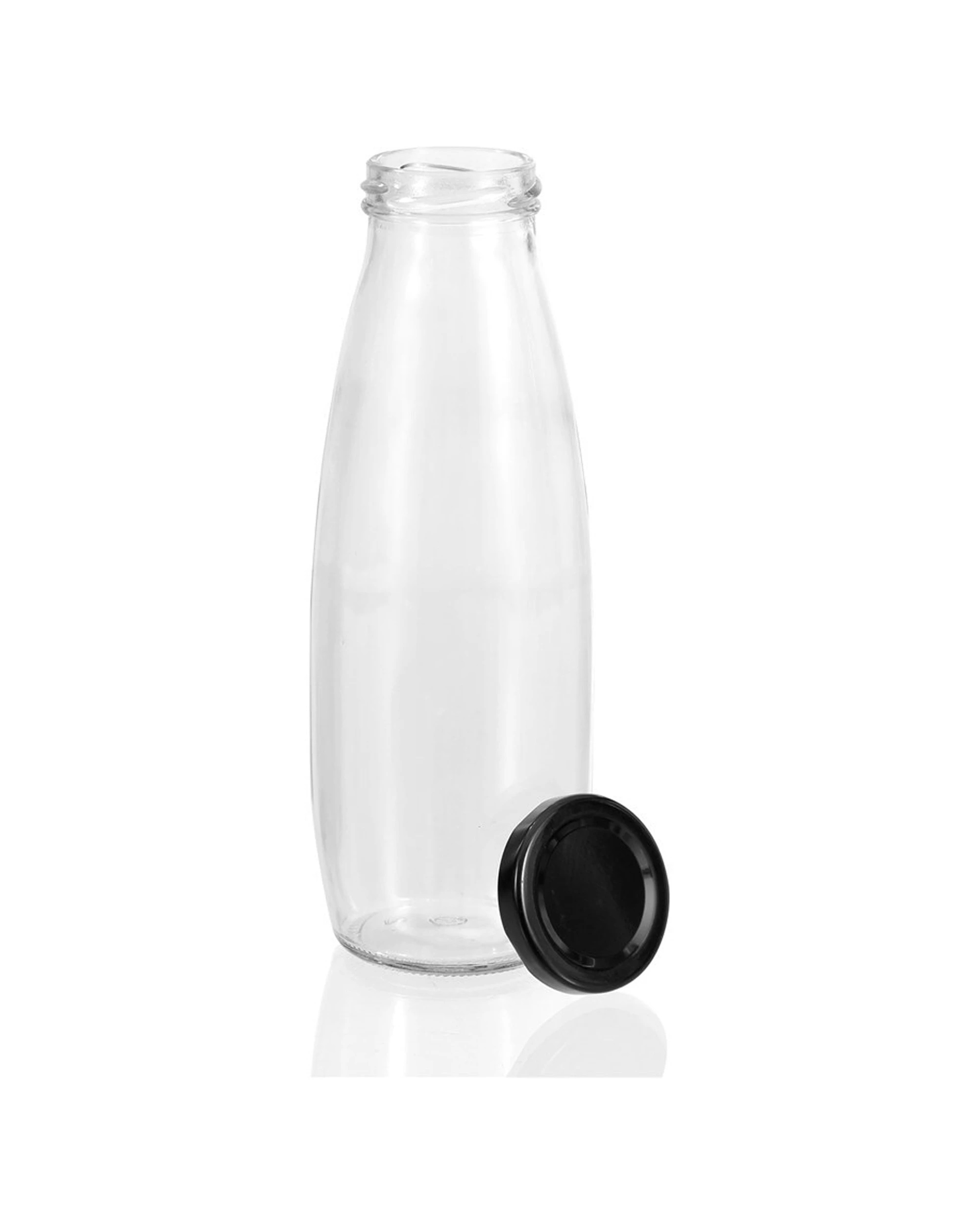 5 Lemon & Lime 450ml Glass Milk Bottle Container Storage W/ Screw Top Lid - Assorted, 5 of 5