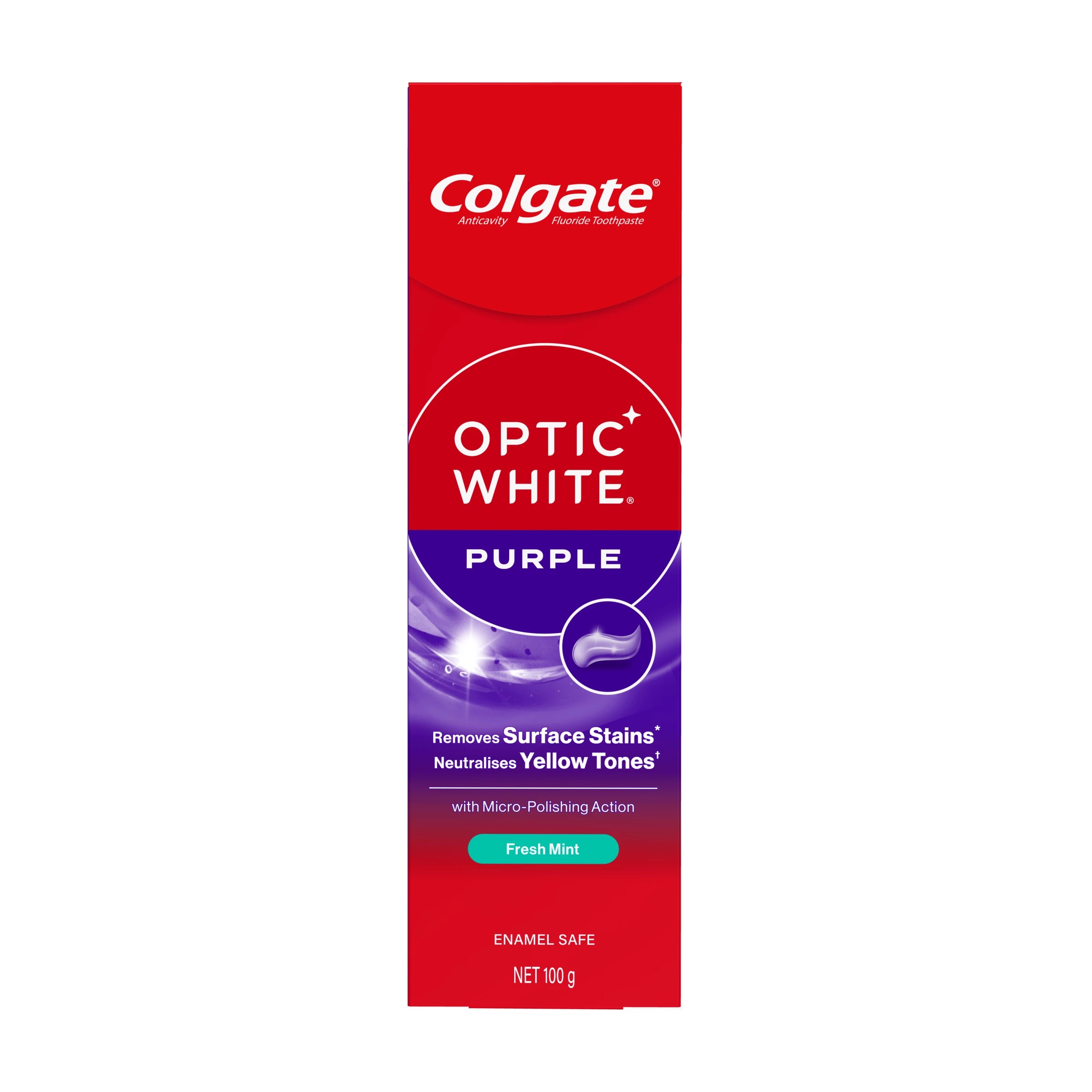 8 Colgate Optic White Purple Teeth Whitening Toothpaste 100g, 8 of 9