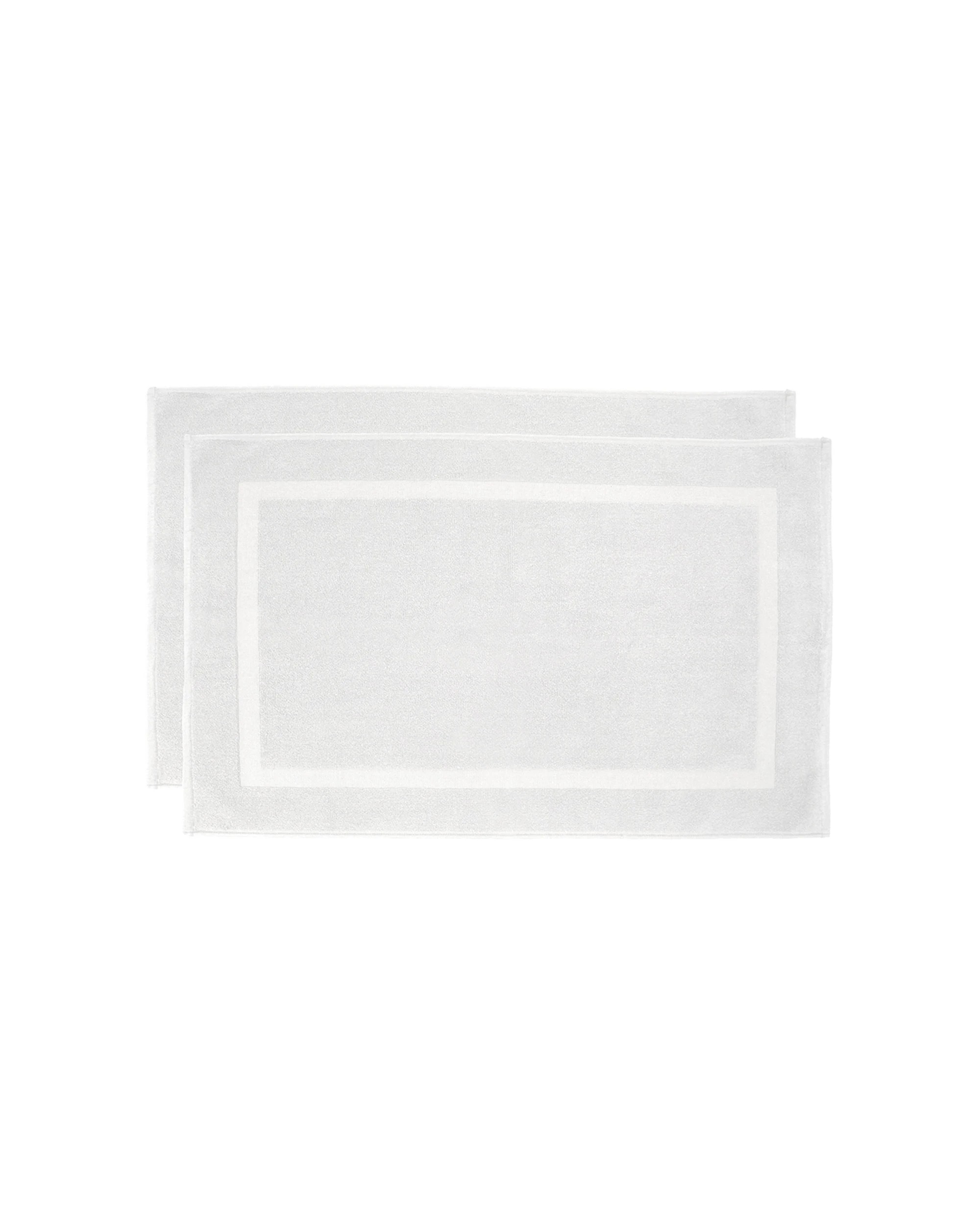 1 Bambury Ultra soft Chateau Bath Mat Cotton Woven 2pc 50x75cm - White, 1 of 1