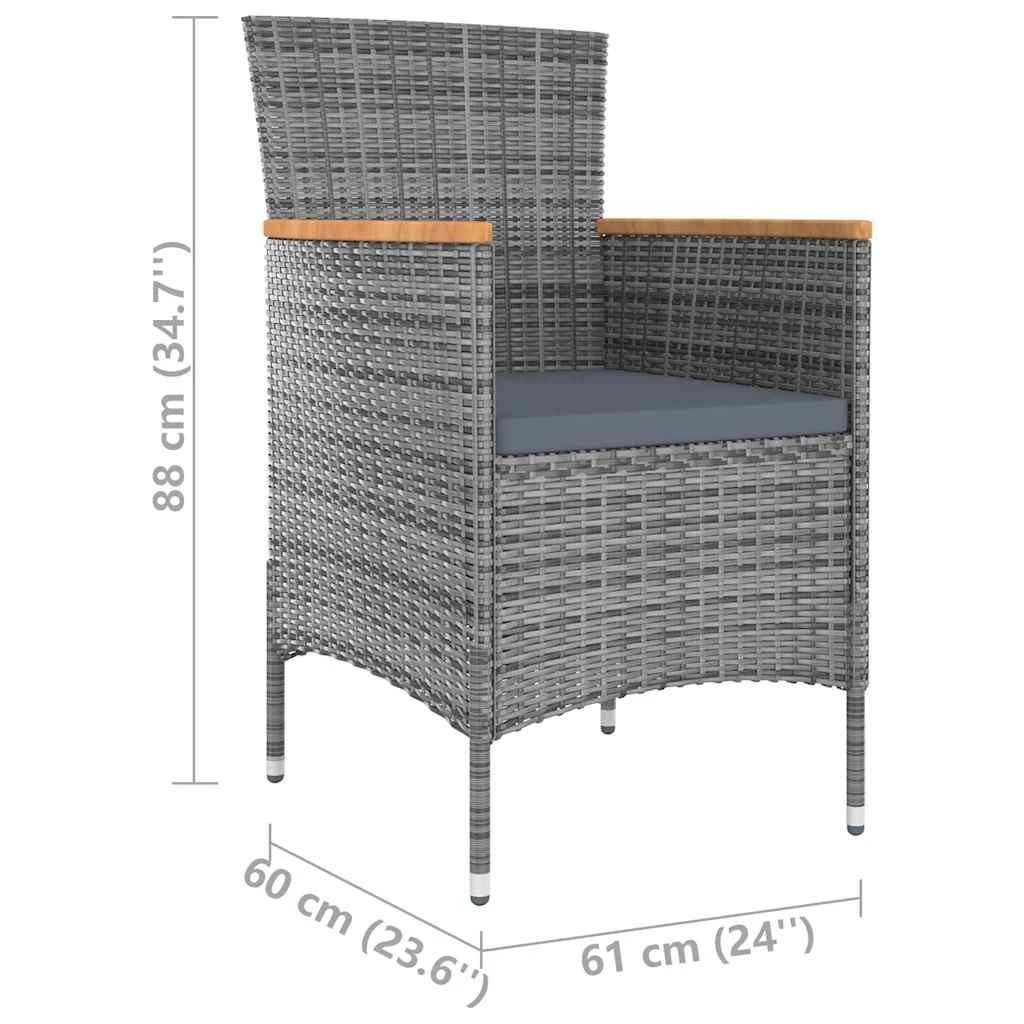 7 vidaXL Garden dining chair Ergonomic - Grey, 7 of 7