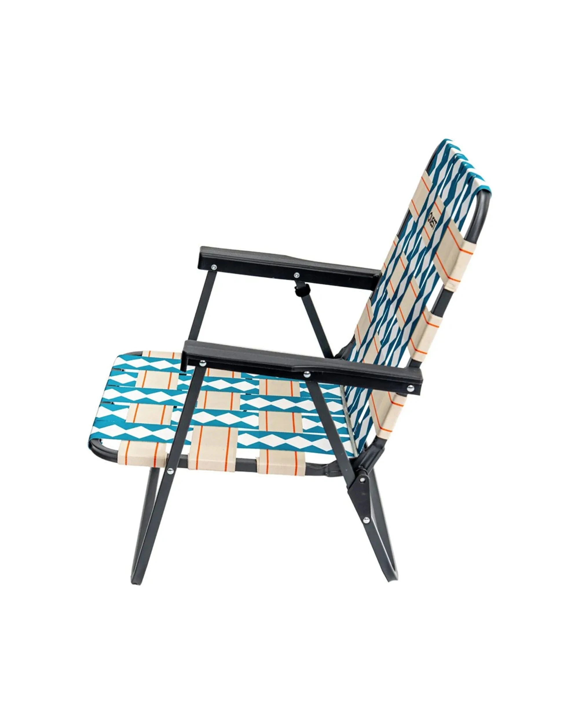 4 Quest Cocomo Foldable Beach Low Chair With Armrests Carry Handle 110kg, 4 of 5