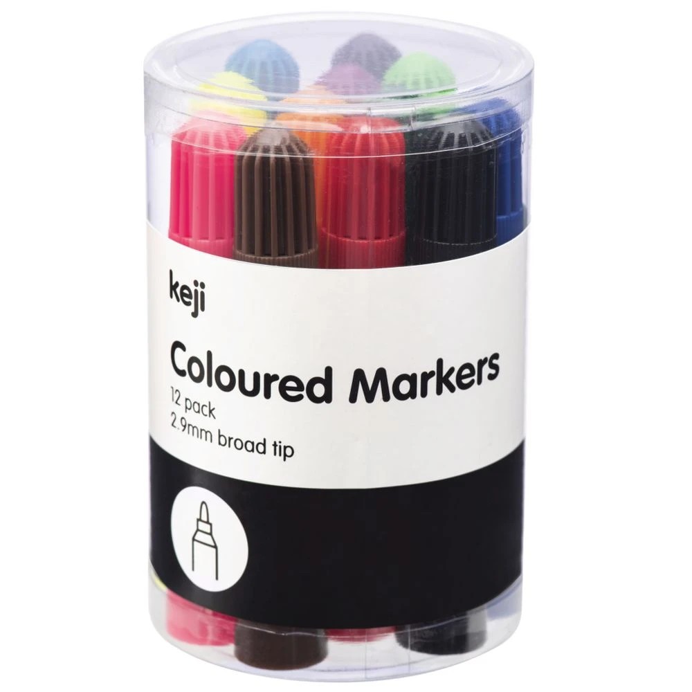 4 Keji Mini Coloured Markers 2.9mm 12 Pack, 4 of 4