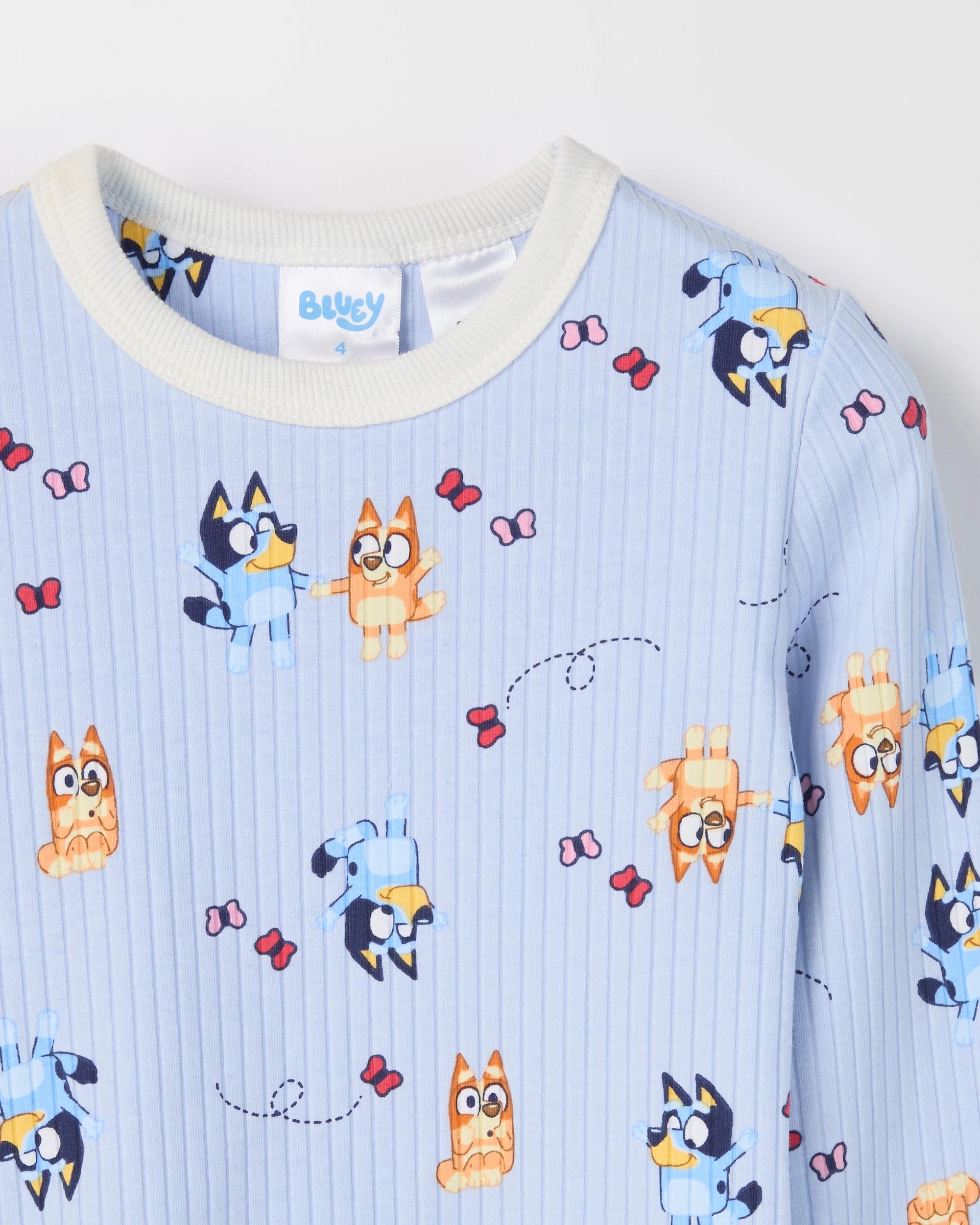 2 Bluey Australian Cotton Younger Girls Rib Pyjama Set BLUEY, 2 of 3