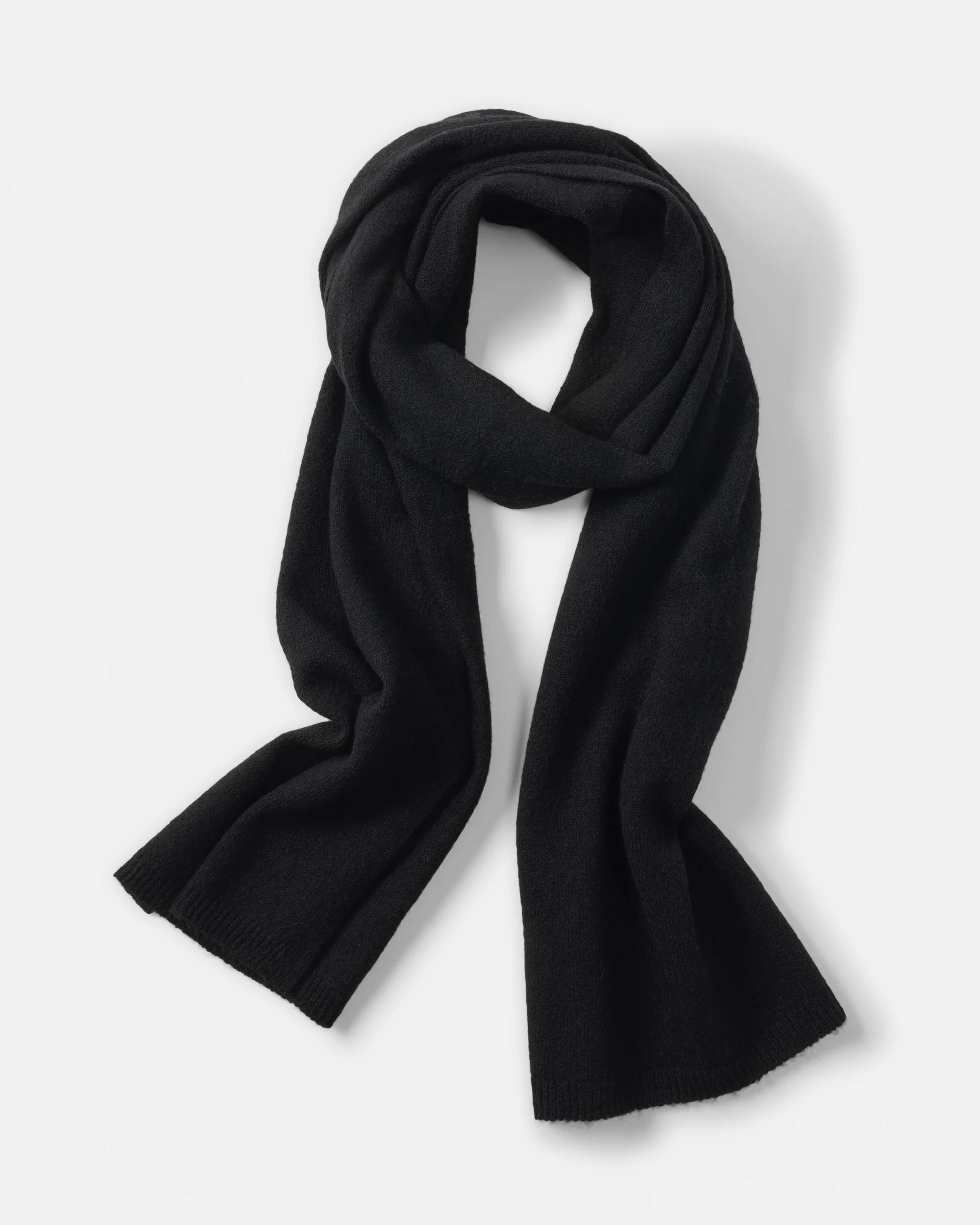 1 Fine Knit Scarf Black, 1 of 3