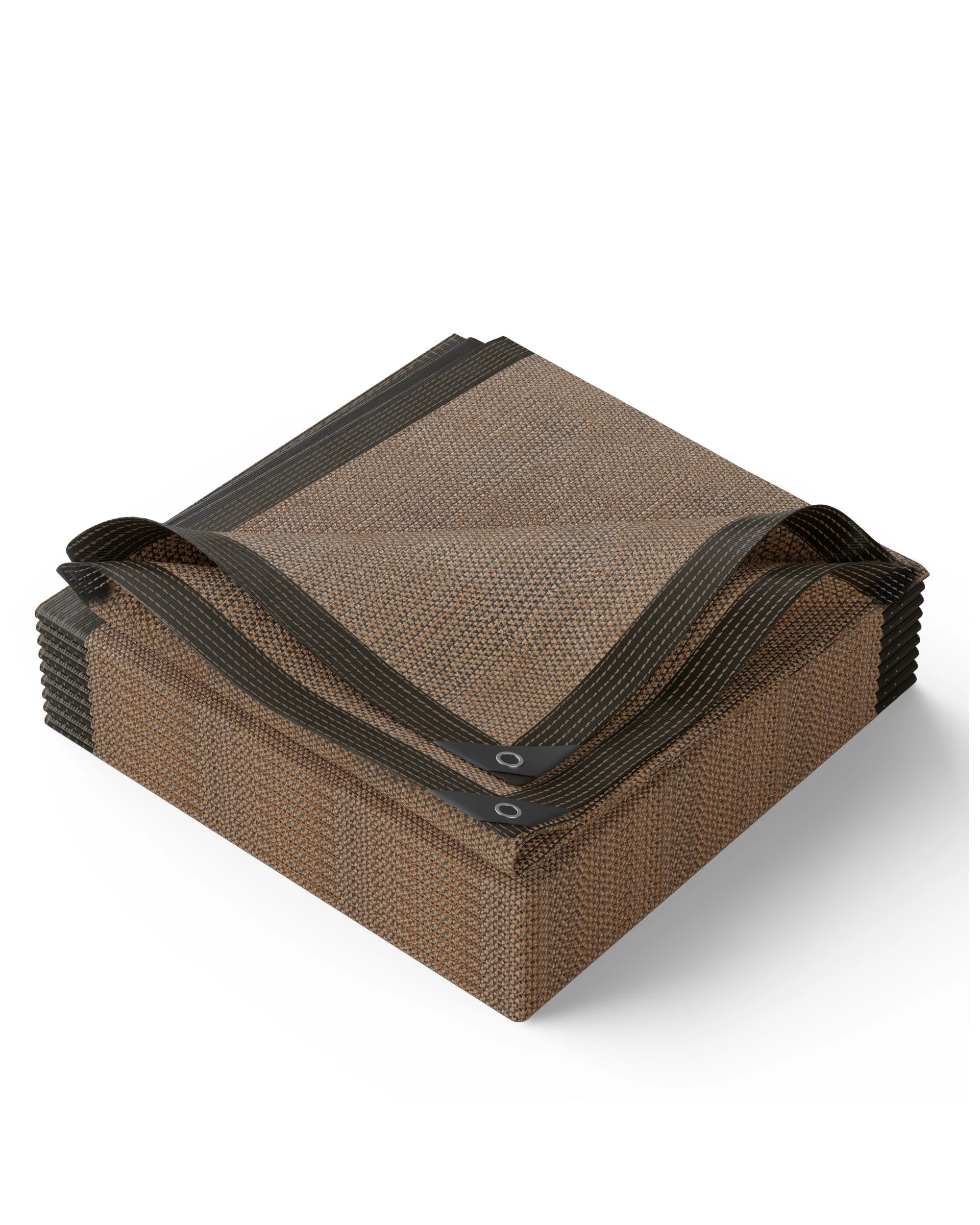 1 Advwin Shade Cloth Mesh Breathable Sunshade Sail -Brown, 1 of 7