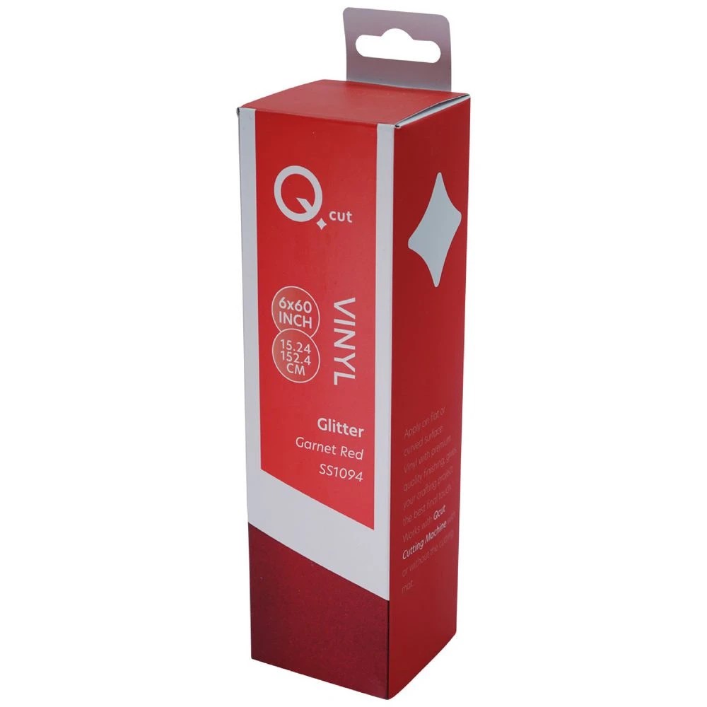 1 Qcut Specialty Vinyl Garnet Red Glitter, 1 of 3