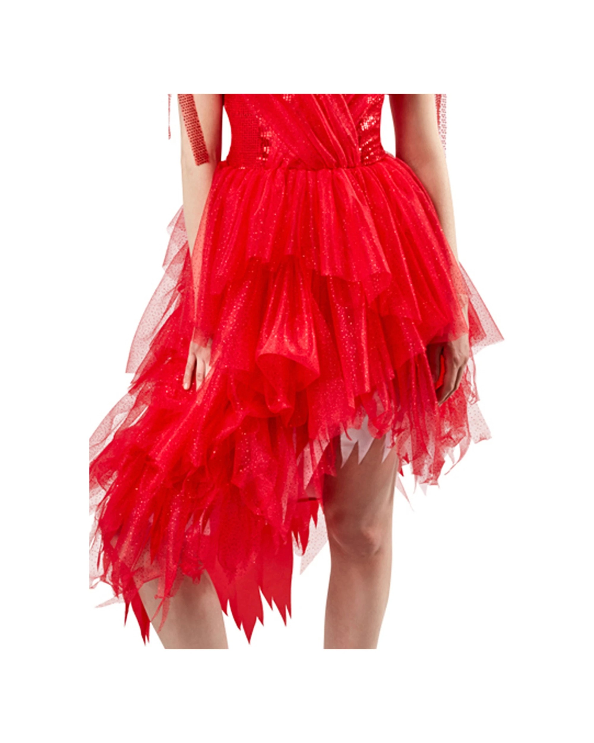 3 Dc Comics Harley Quinn Dress Costume Adults Party Halloween Size S
 - Red, 3 of 4