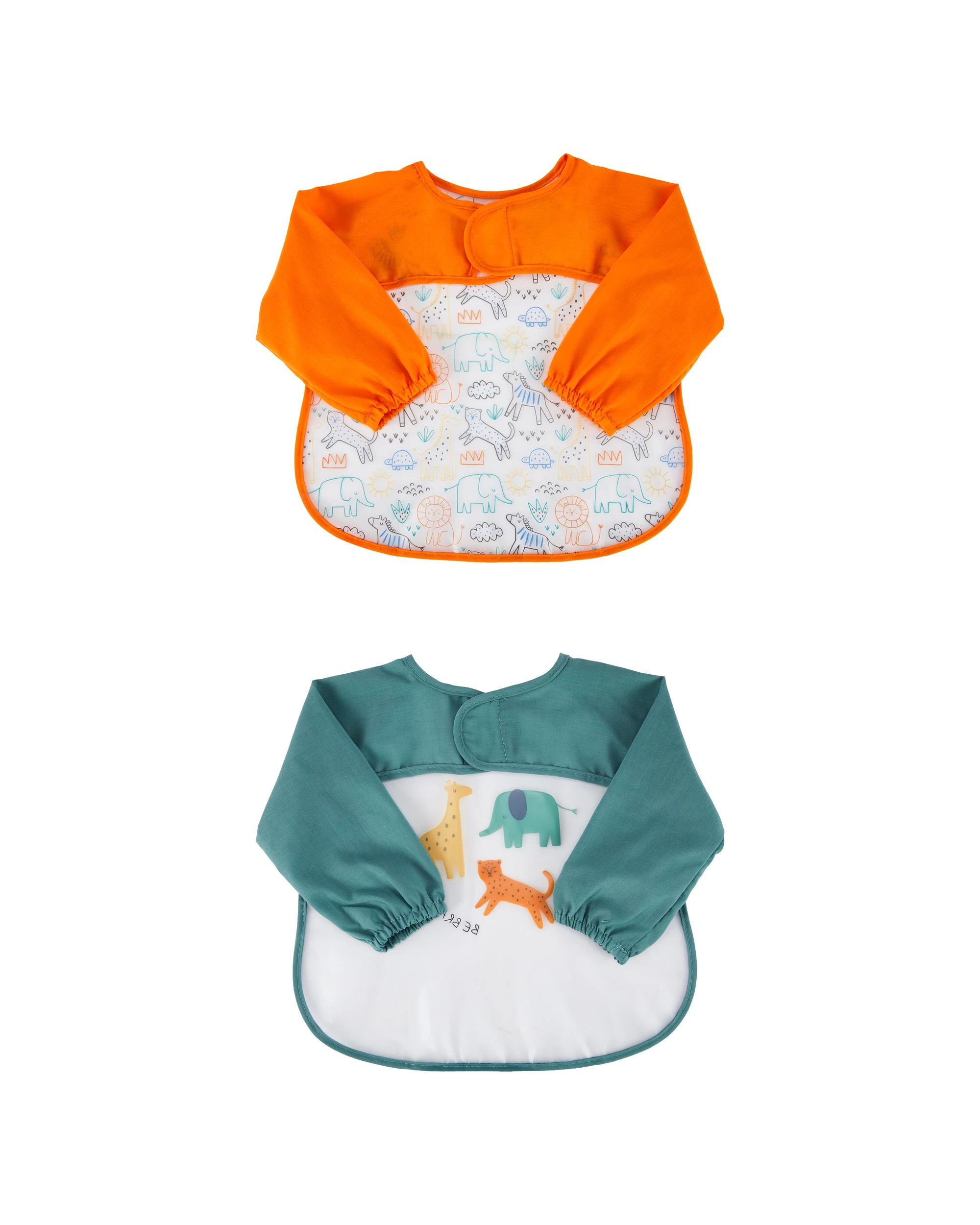 2 2 Pack Sleeved Bibs - Jungle, 2 of 7