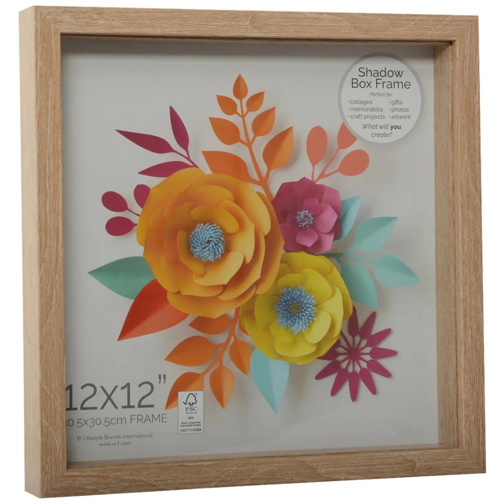 1 Hampton 12x12" Shadow Box Oak, 1 of 4