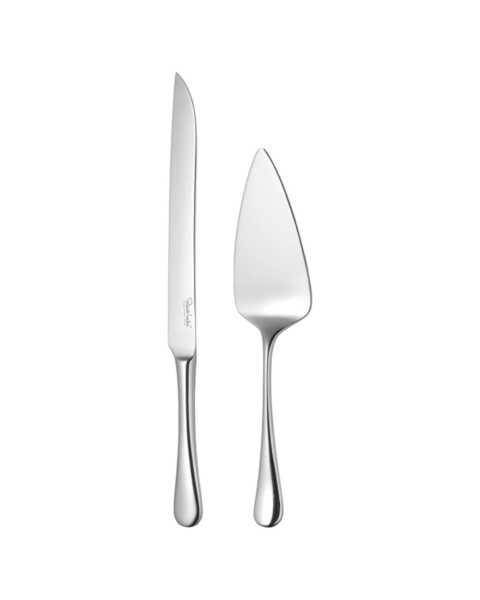1 Robert Welch Radford 2-Piece Cake Serving Set, Stainless Steel, Gift Boxed - Silver, 1 of 3