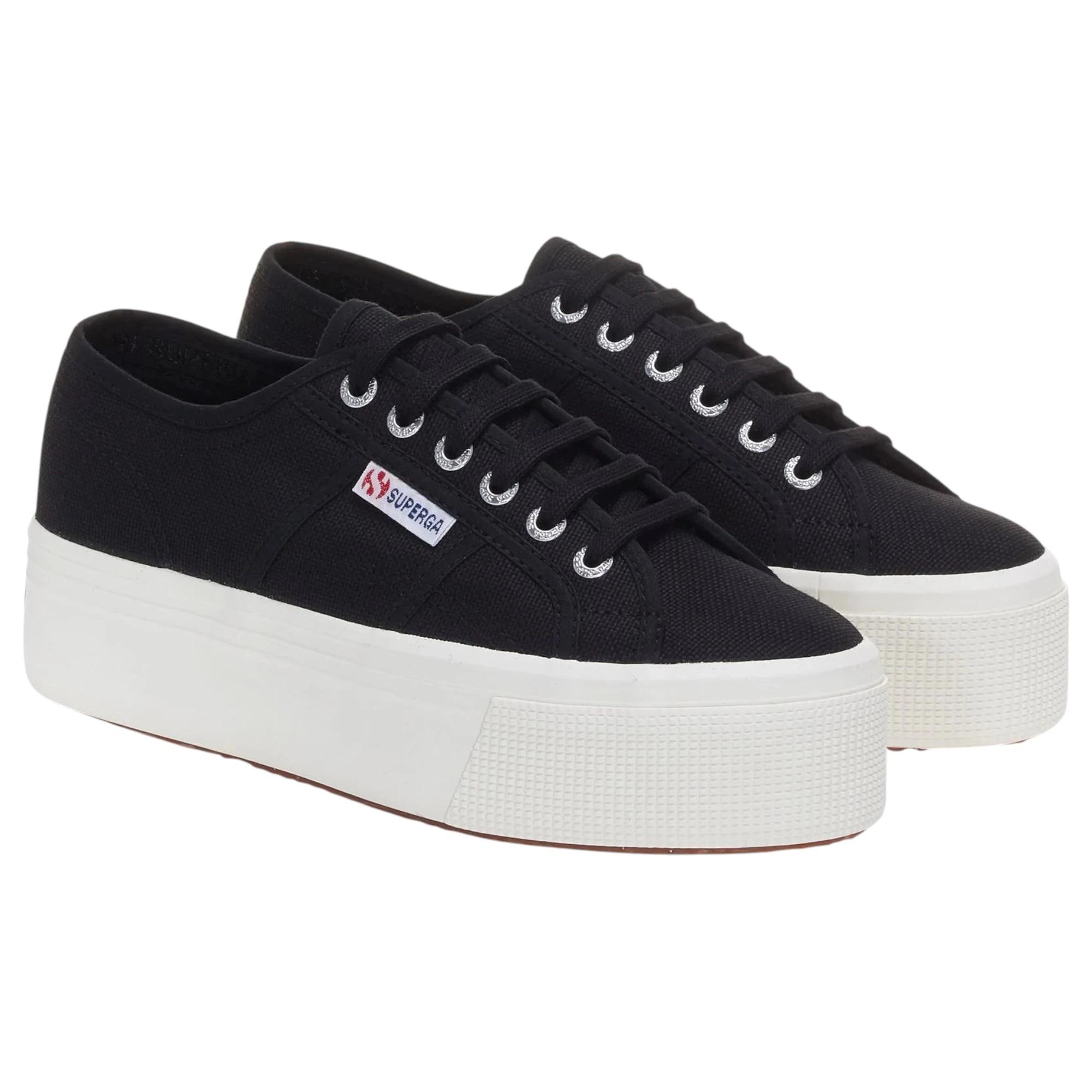5 Superga Unisex 2790 Platform Black Casual Shoes BLACK, 5 of 5