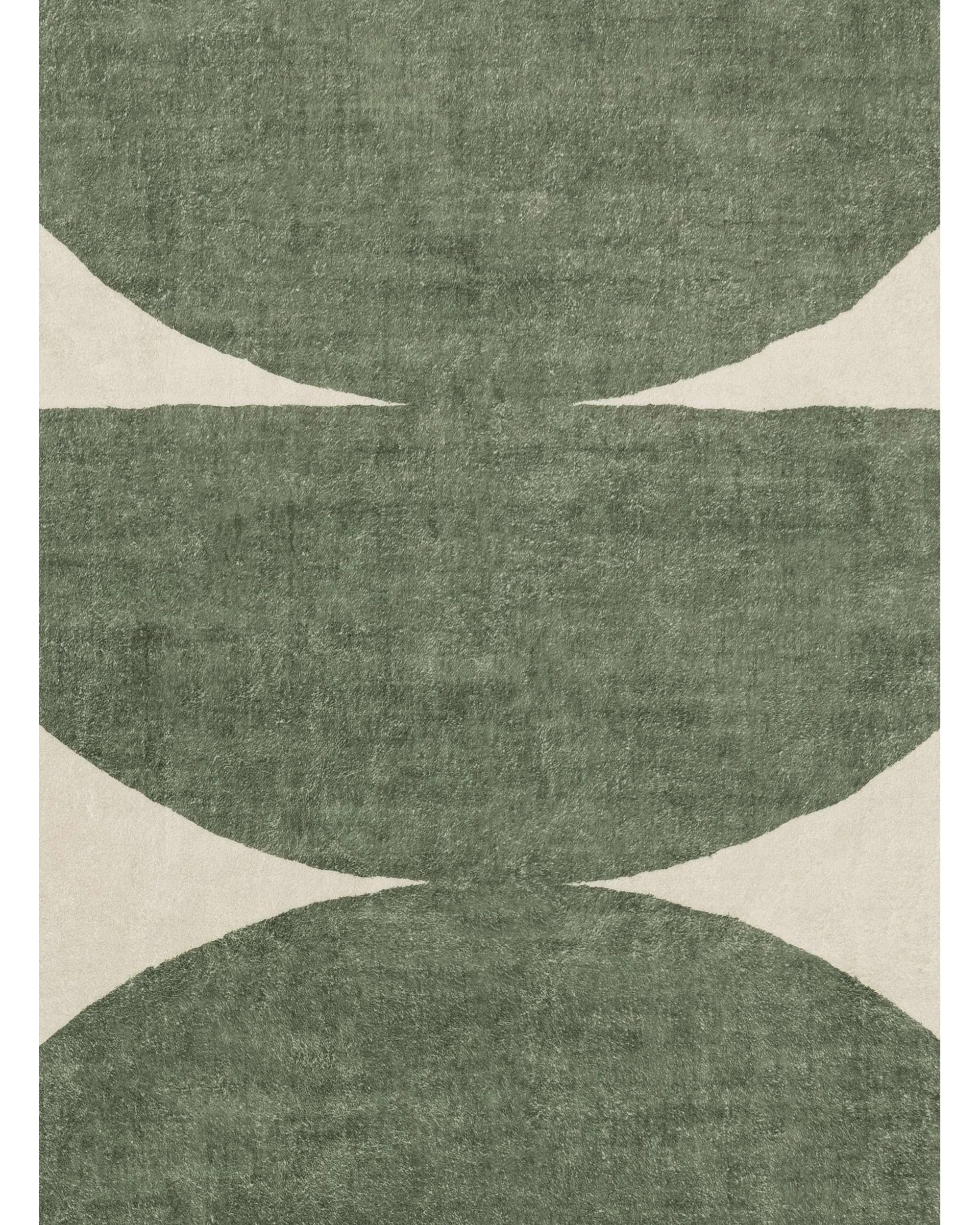 6 Loopsie Lenox Printed Washable Rug-290cm x 200cm - Green, 6 of 8
