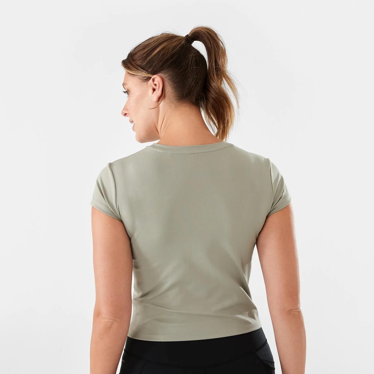 3 Active Womens Ultra Soft Crew Neck T-shirt Khaki, 3 of 6