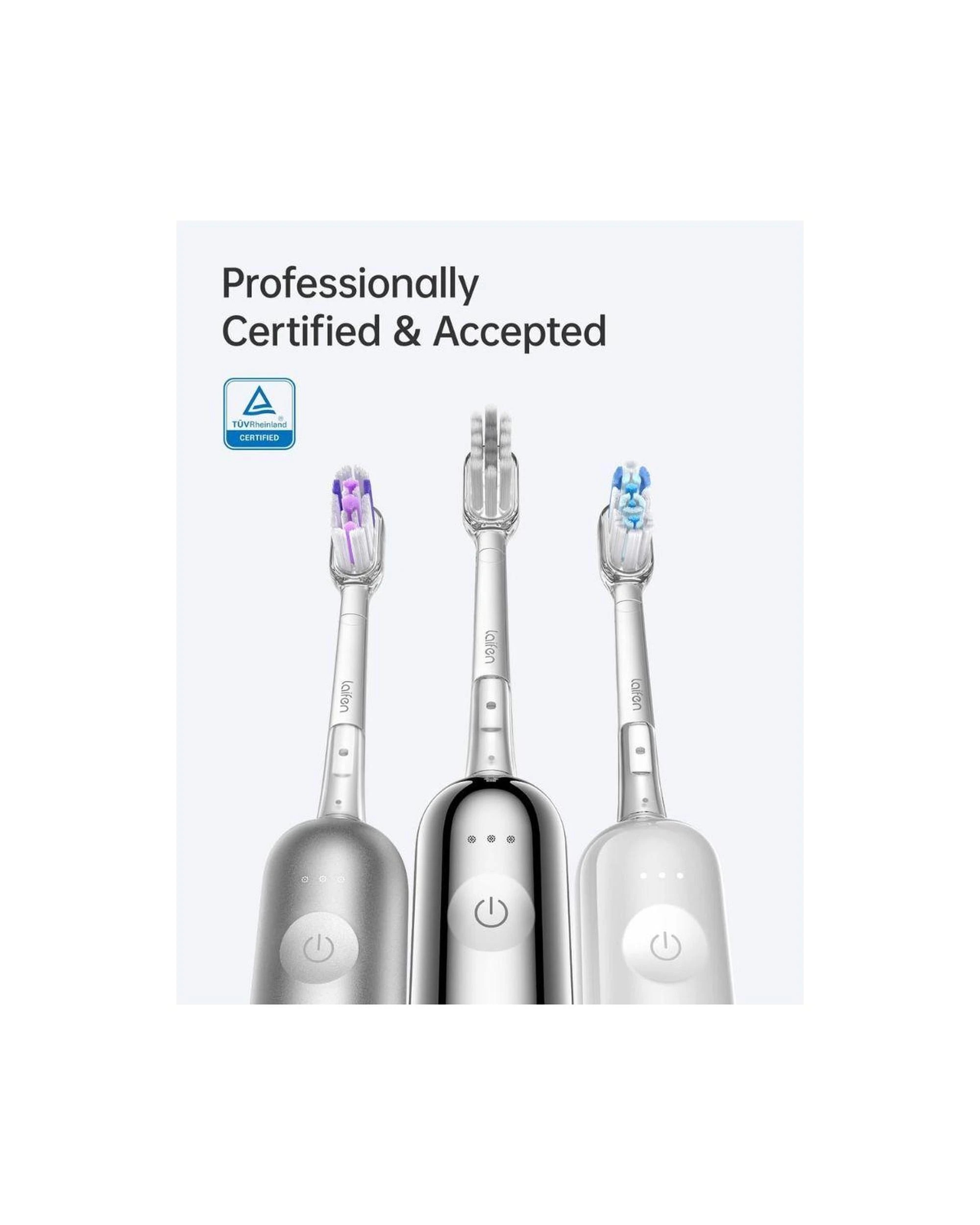 4 Laifen Cushioned Toothbrush Heads 6 Pack Super Clean Compatible with Wave and Wave Special, 4 of 7