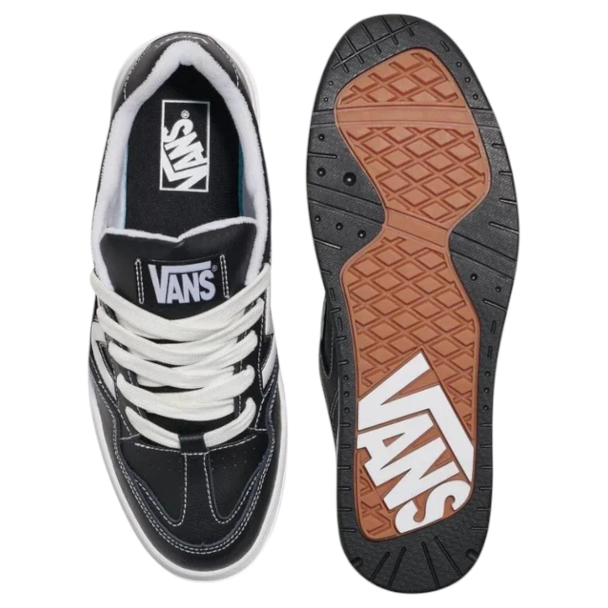 1 Vans Mens Upland Black/ White Lace Up Casual Shoes BLACK/WHITE, 1 of 5