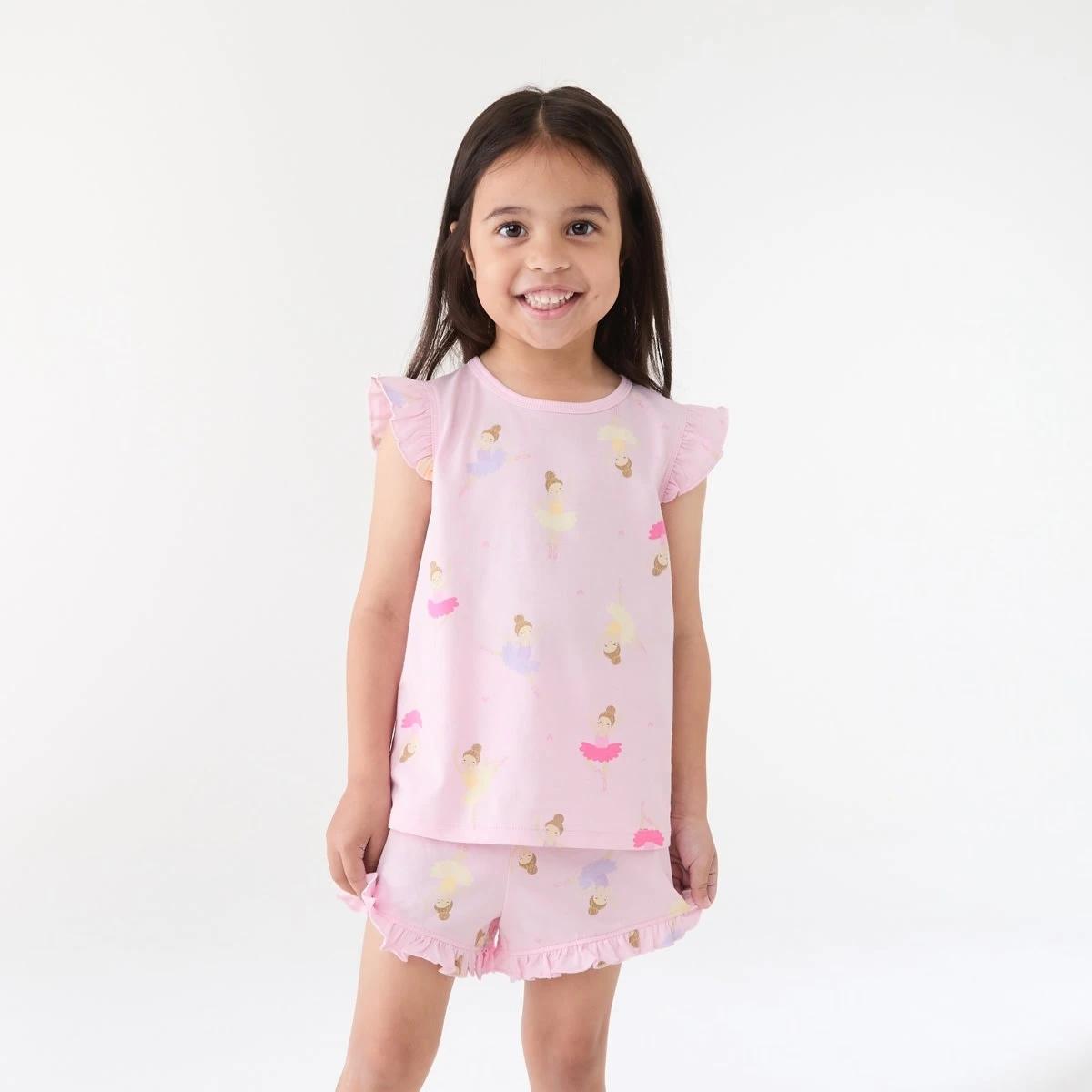 1 Short Sleeve Jersey Pyjama Set PINK BALLERINAS, 1 of 7