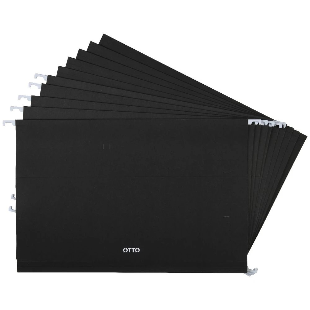 2 Otto Foolscap Suspension Files Black 10 Pack, 2 of 3