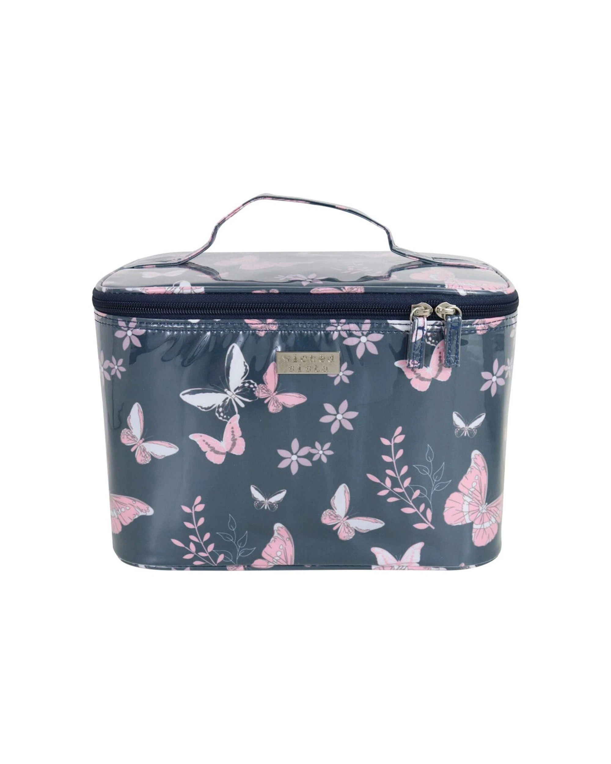 1 Wicked Sista Butterfly Floral Large Beauty Cosmetic Case 28x19.5x20cm - Pattern, 1 of 2