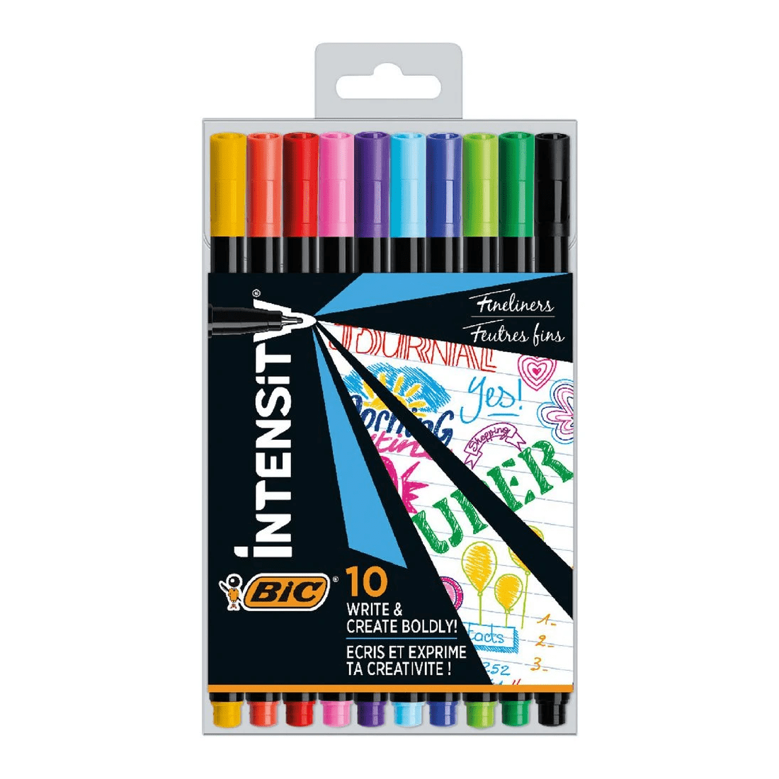 1 BIC Intensity Fineliners Assorted 10 Pack, 1 of 7