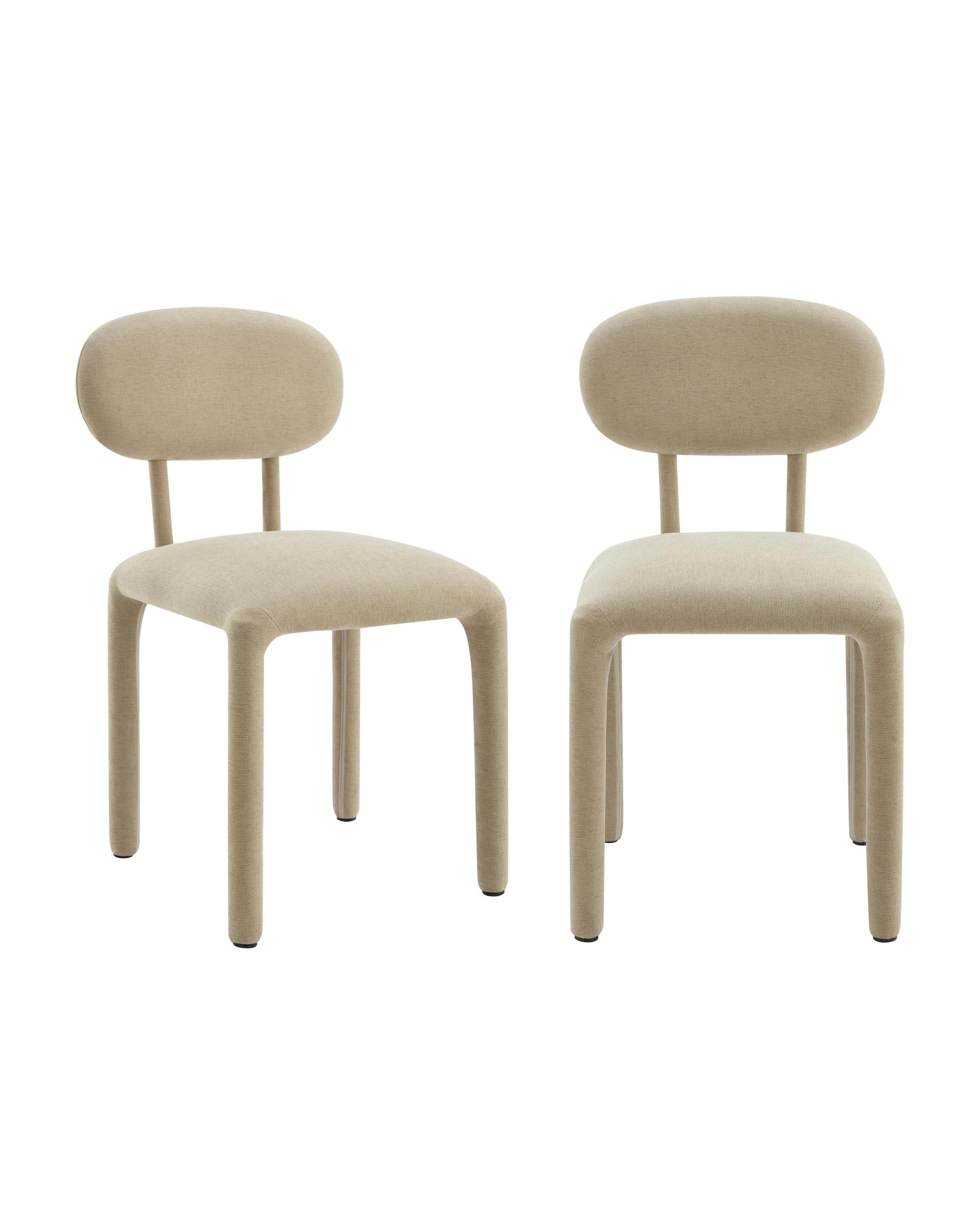 Kodu Full Upholstered Dining Chairs Set of 2 Natural - Beige - Kmart