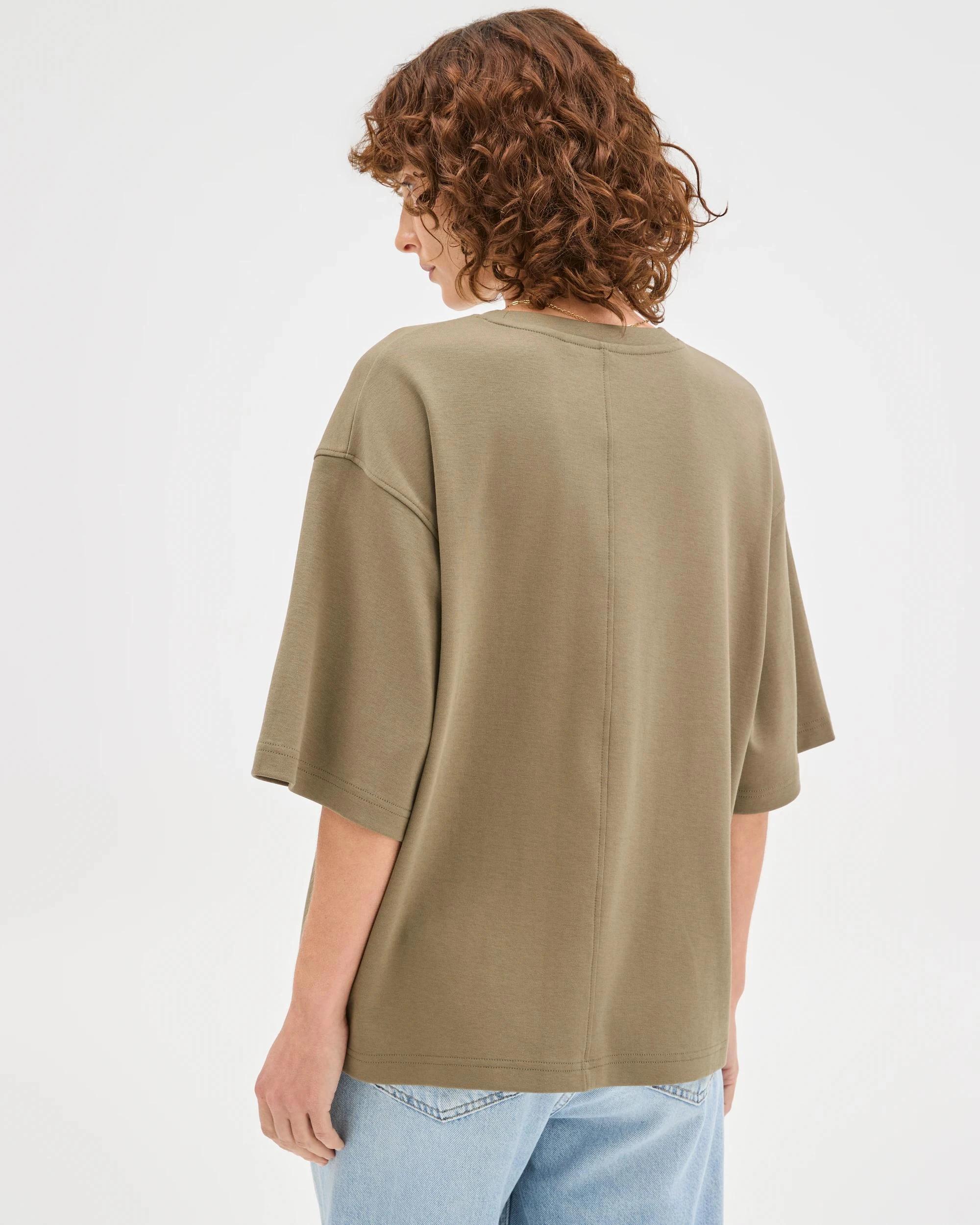 6 Target Australian Cotton Heavyweight Boxy T-Shirt DUSTY OLIVE, 6 of 7