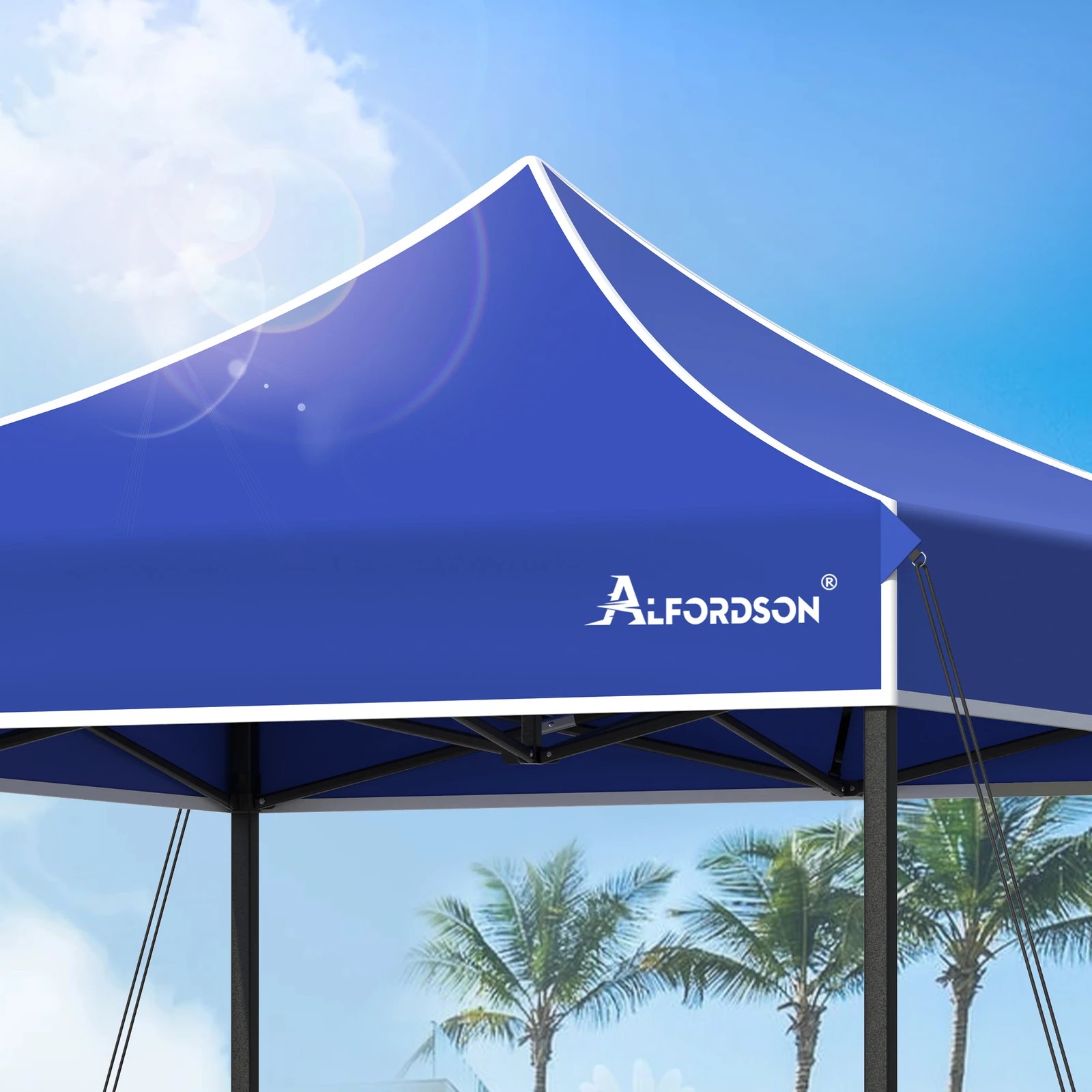 5 Alfordson Gazebo 3x3m Pop Up Marquee 600D Oxford Folding Outdoor Tent - Blue, 5 of 9