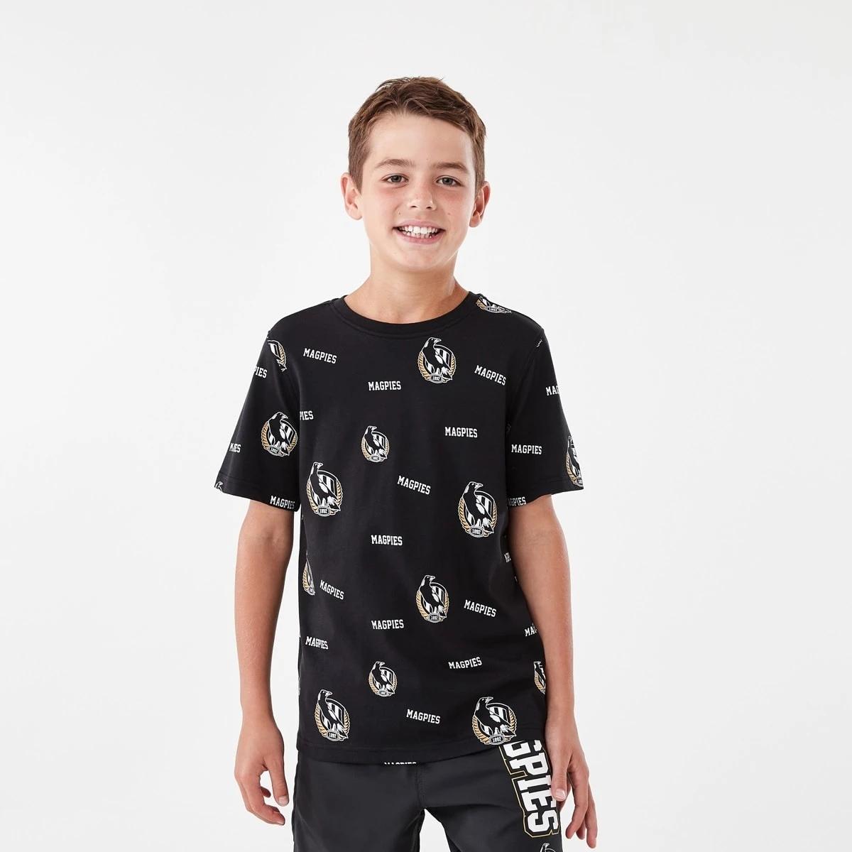 1 Official AFL Kids All Over Print T-shirt Collwood, 1 of 9