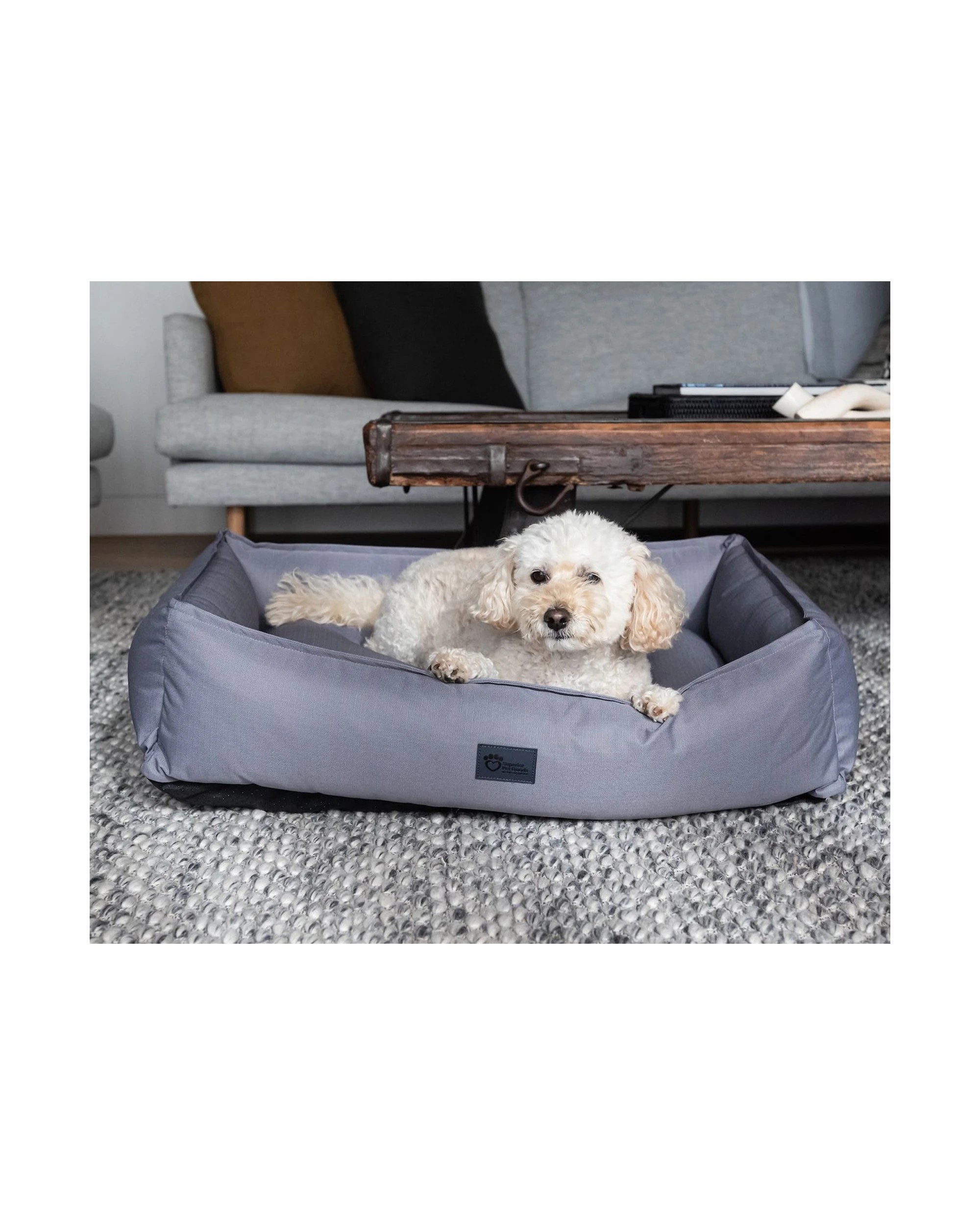 3 Superior Pet Goods Ripstop Dog Lounger Mini Waterproof Dog Bed Durable - Grey, 3 of 3