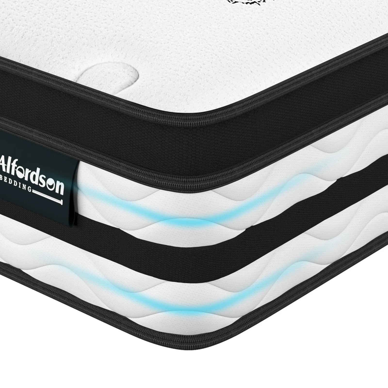 7 Alfordson Mattress EuroTop 22CM Bonell Spring Memory Foam Medium Firm - Double Bed, 7 of 10