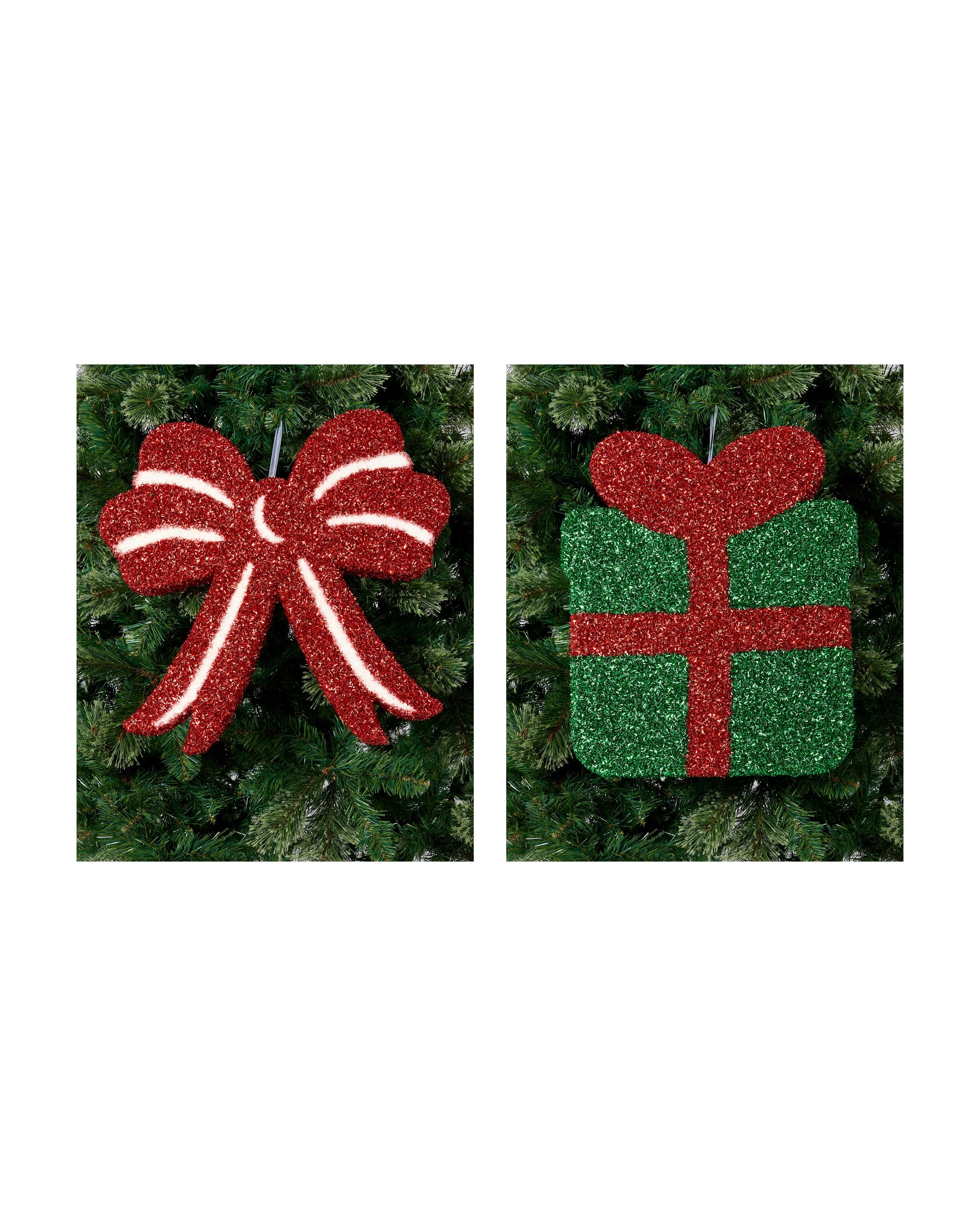 5 Large Tinsel Decoration - Assorted, 5 of 6