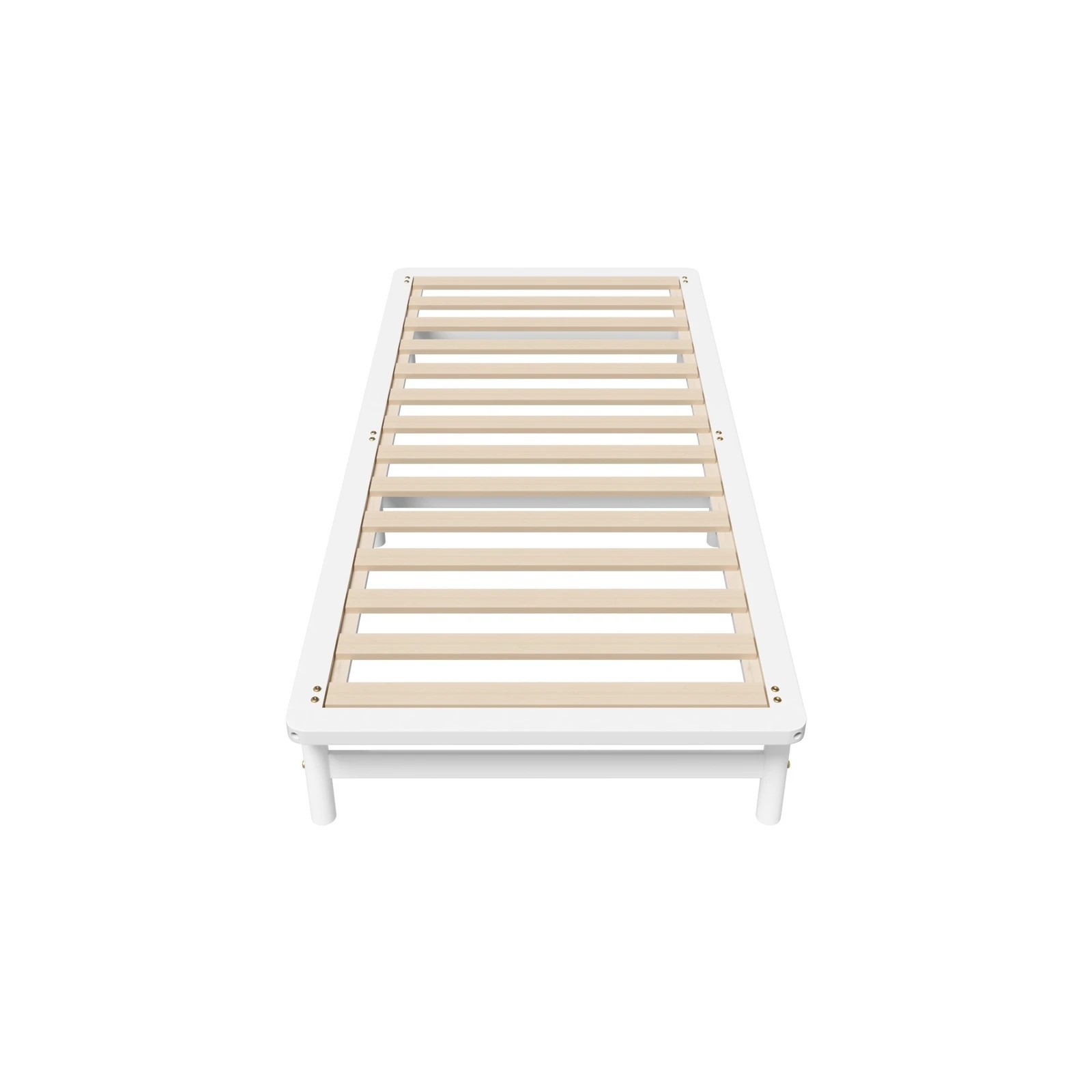8 Oikiture Wooden Bed Frame King Size Base Platform Beds Solid Pine Wood
 - White, 8 of 10