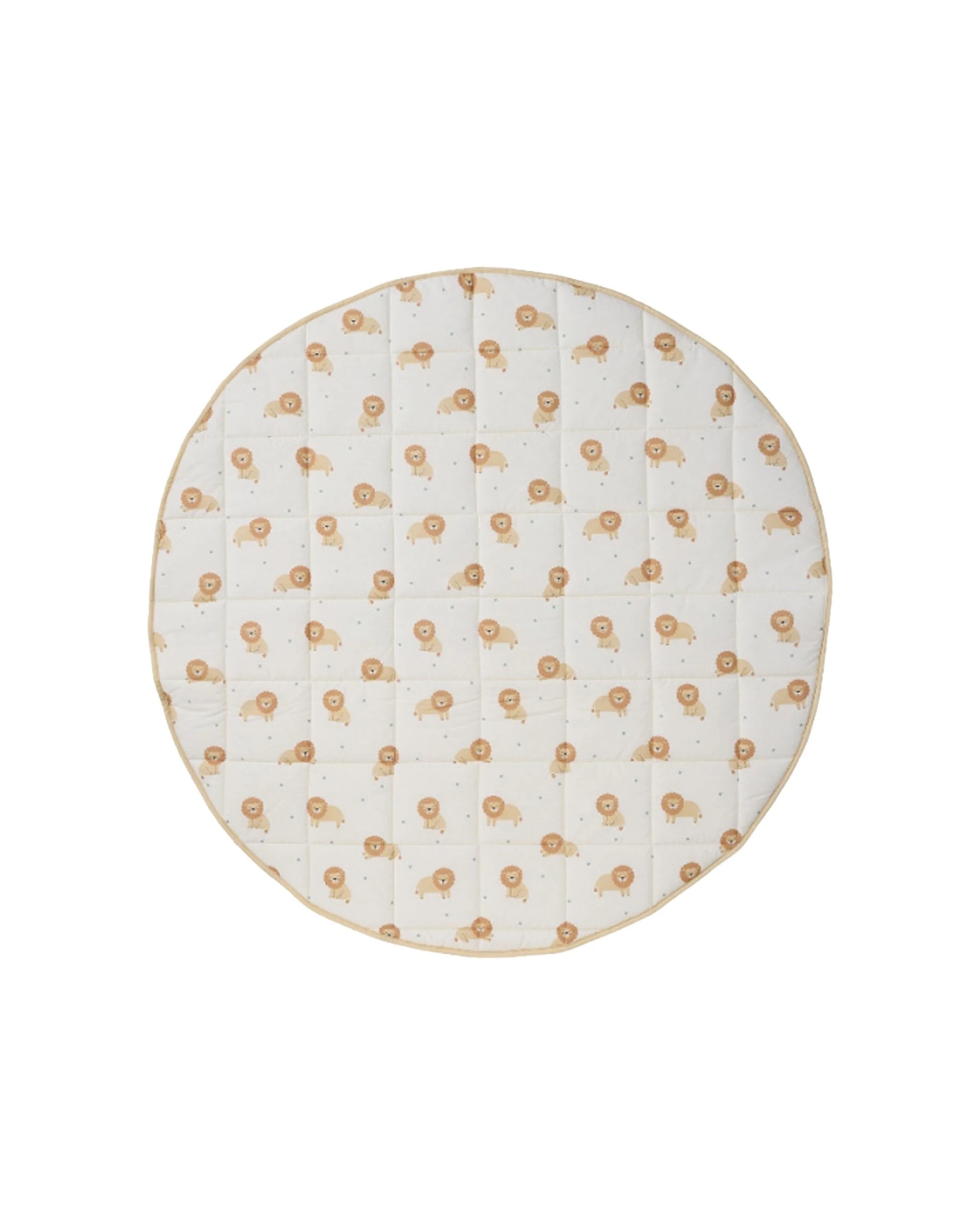 1 Linen House Kids Cat Nap Play Mat Quilted Soft Padded Nursery Baby Floor Mat - White, 1 of 7
