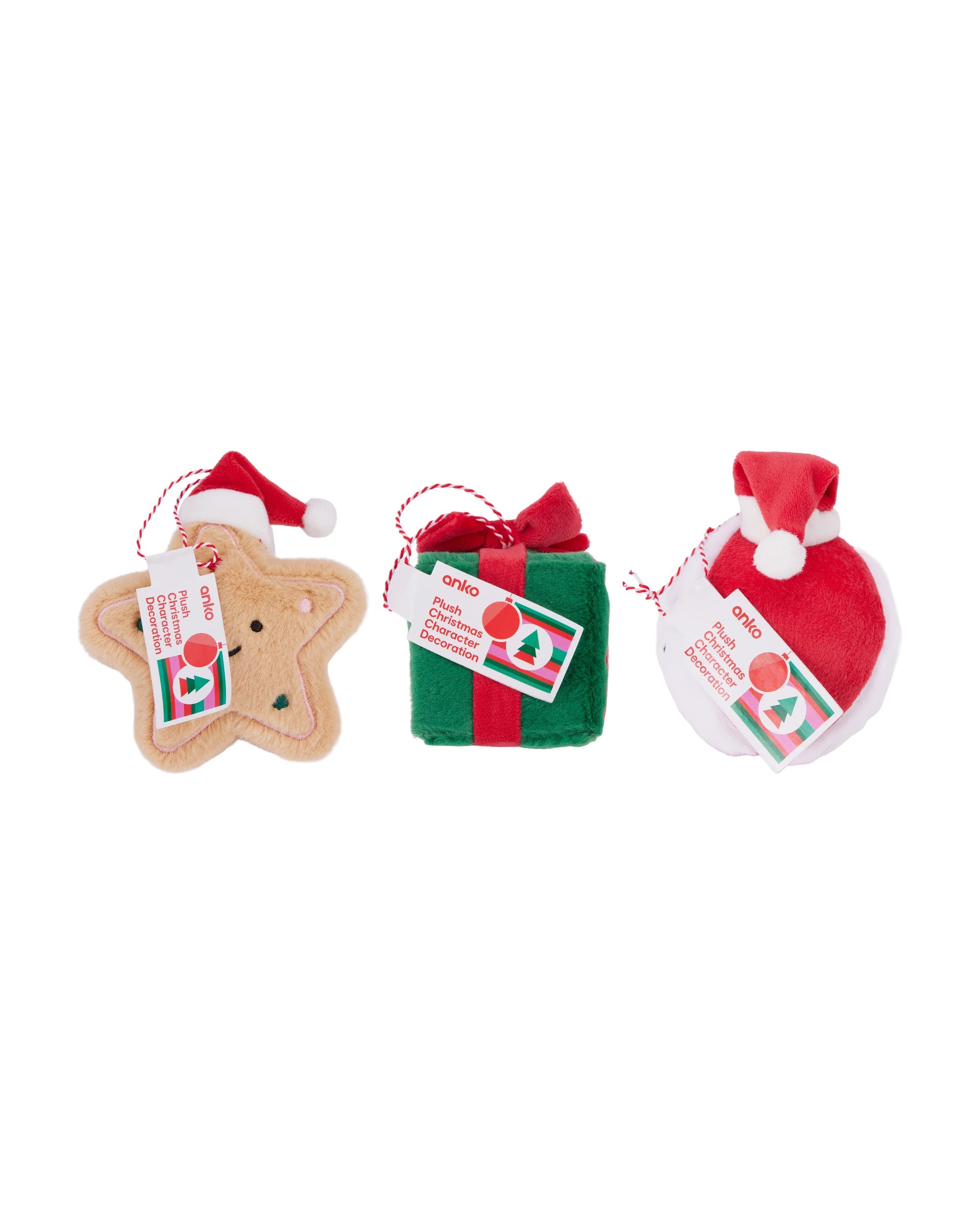 5 Plush Christmas Character Decoration - Assorted, 5 of 5