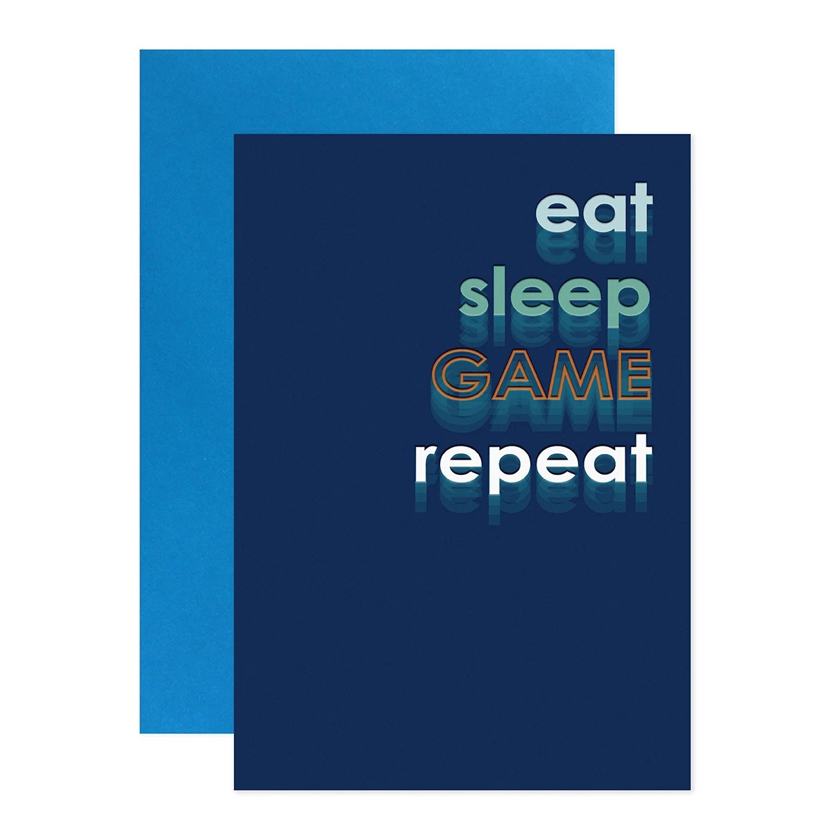 1 Connections from Hallmark Birthday Card - Eat, Sleep, Game, Repeat, 1 of 3