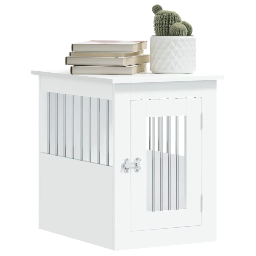 2 vidaXL Dog Crate Furniture Engineered Wood - White, 2 of 8