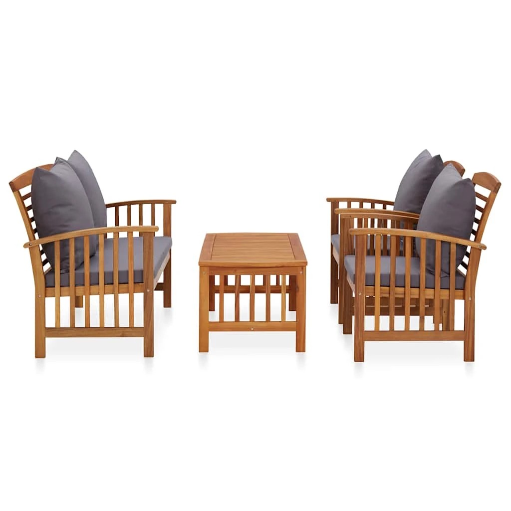 2 vidaXL Outdoor furniture set Durable - Grey, 2 of 9