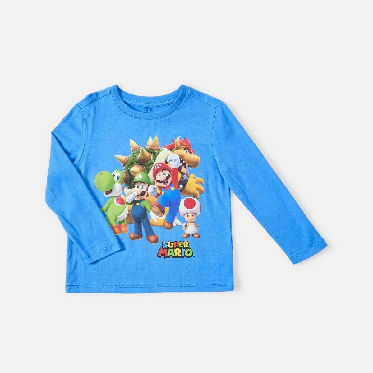 7 Super Mario License Long Sleeve T-shirt Mario, 7 of 8