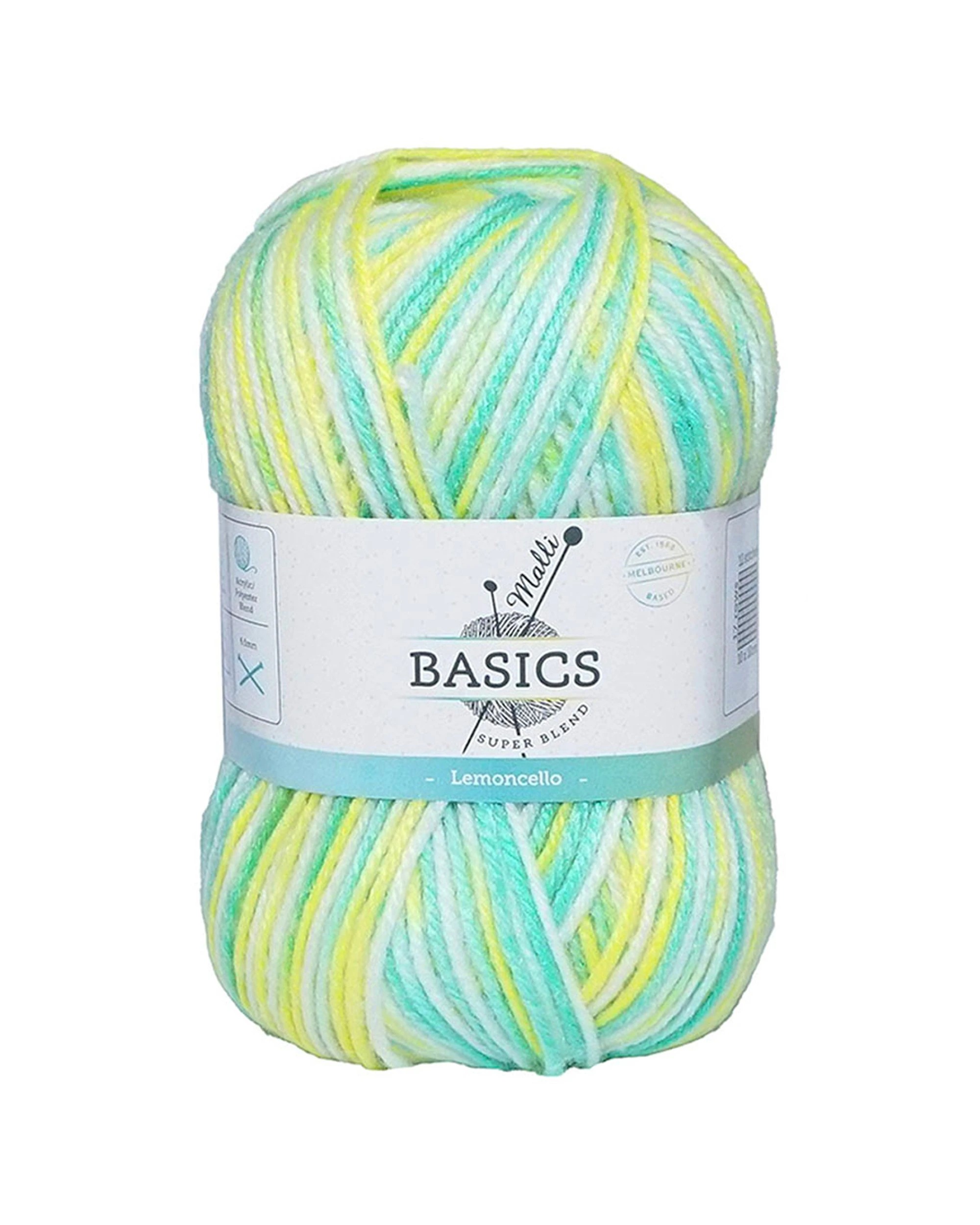 2 Malli 10PK Blend Basic 100g High Quality Durable Acrylic Polyester Yarn Lemoncello - Yellow, 2 of 2