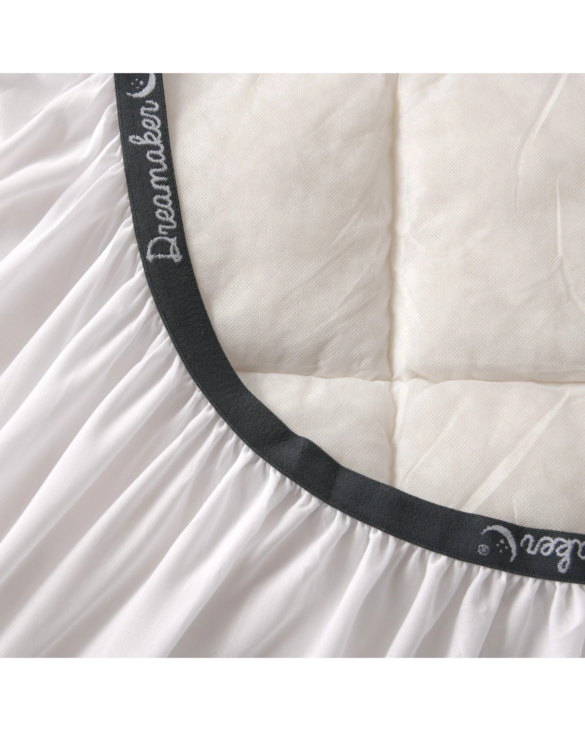 5 Dreamaker Hotel Collection Dobby Sateen Ball Fibre Mattress Topper - Queen Bed - White, 5 of 7
