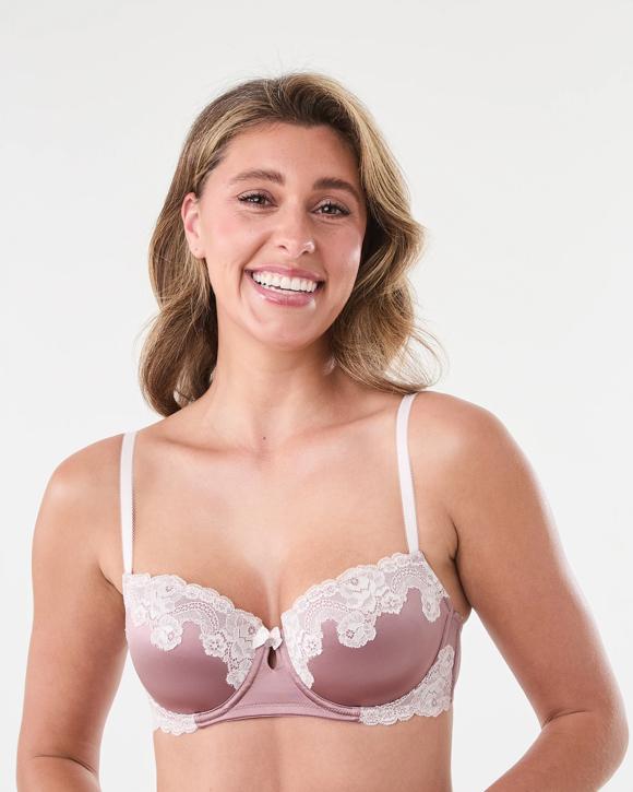 Co-ordinated Lace & Satin T-shirt Bra